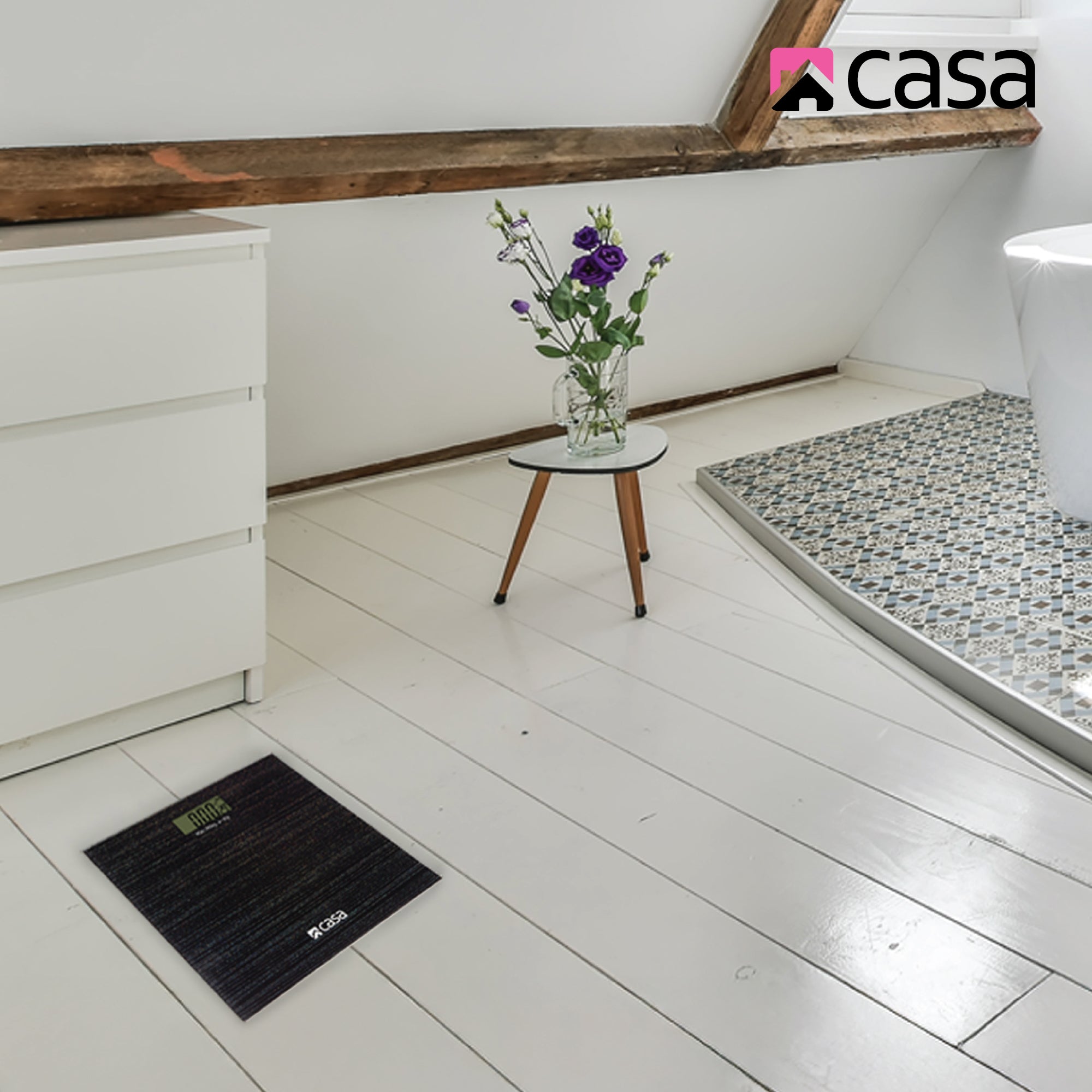 Digital Bathroom Scale - Glass Platform - Sparkle Effect