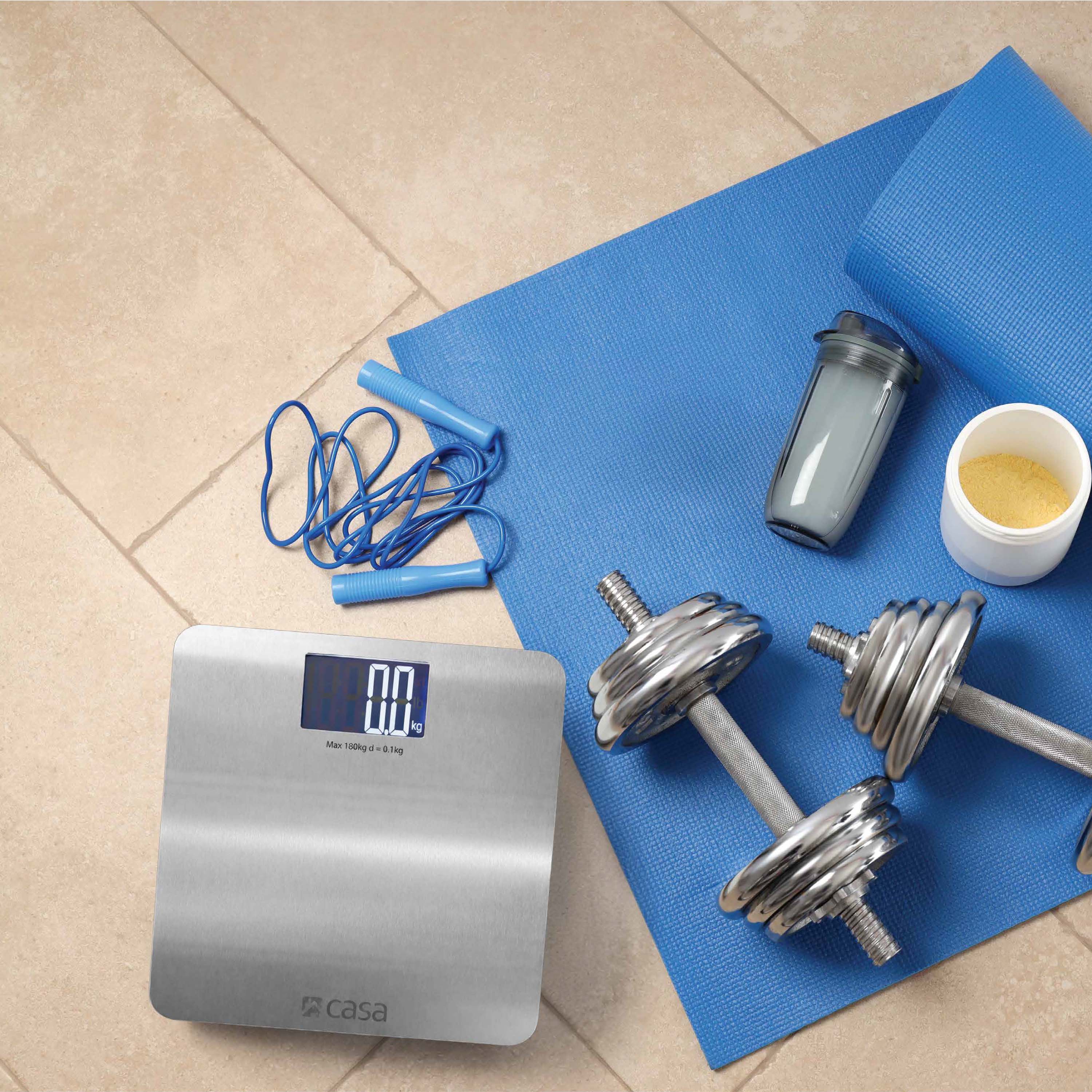 Digital Bathroom Scale | Steel Platform | Large LCD Display