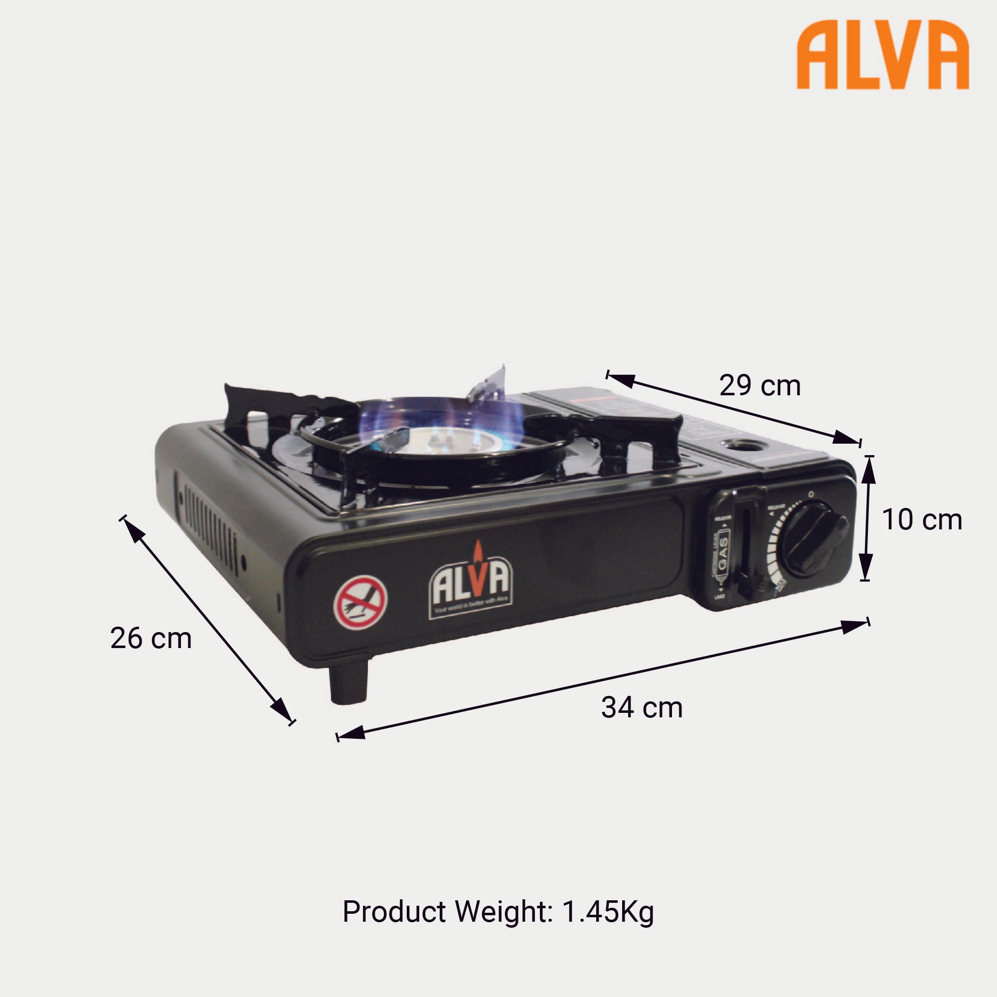 Single Burner Butane Canister Stove + Carry Case