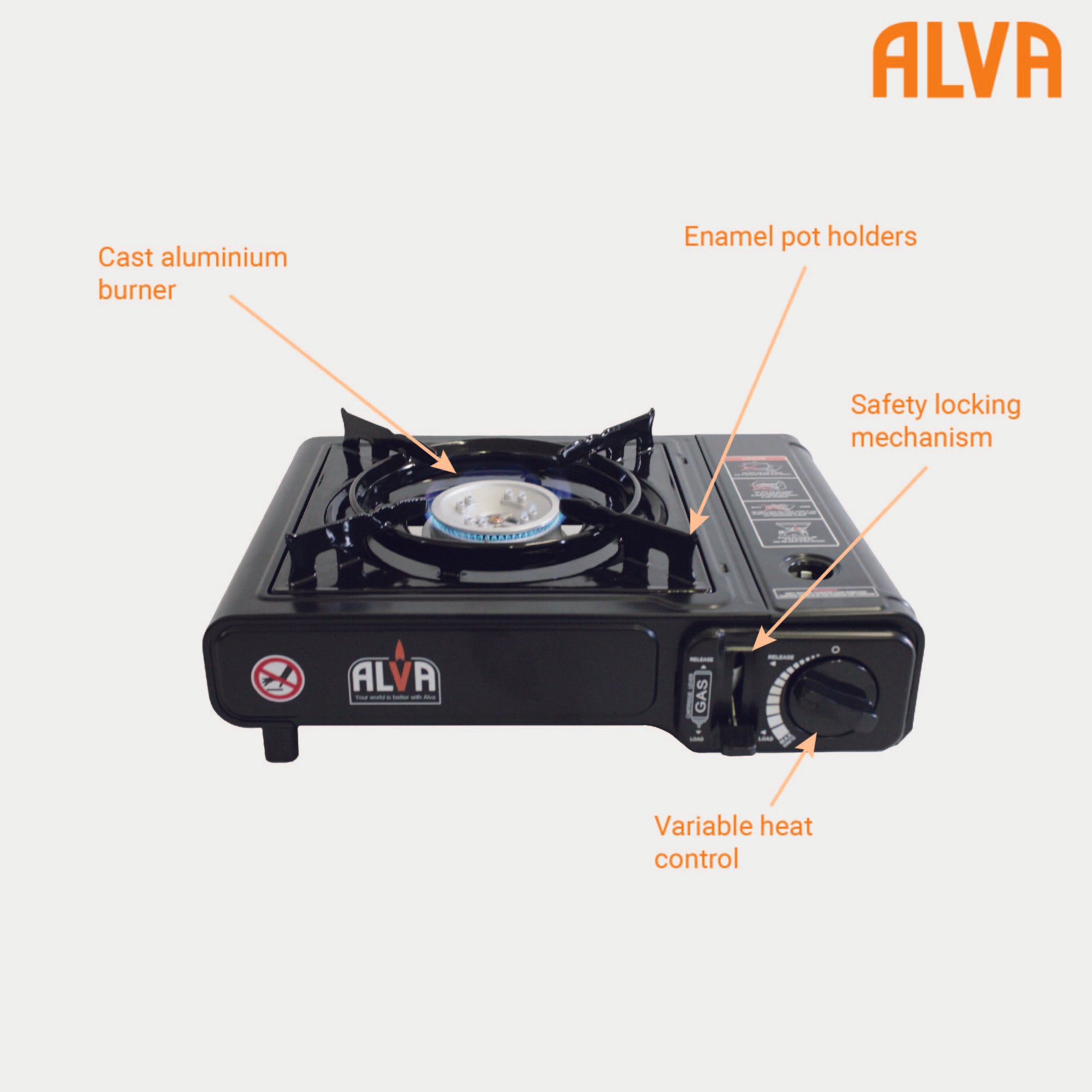 Single Burner Butane Canister Stove + Carry Case