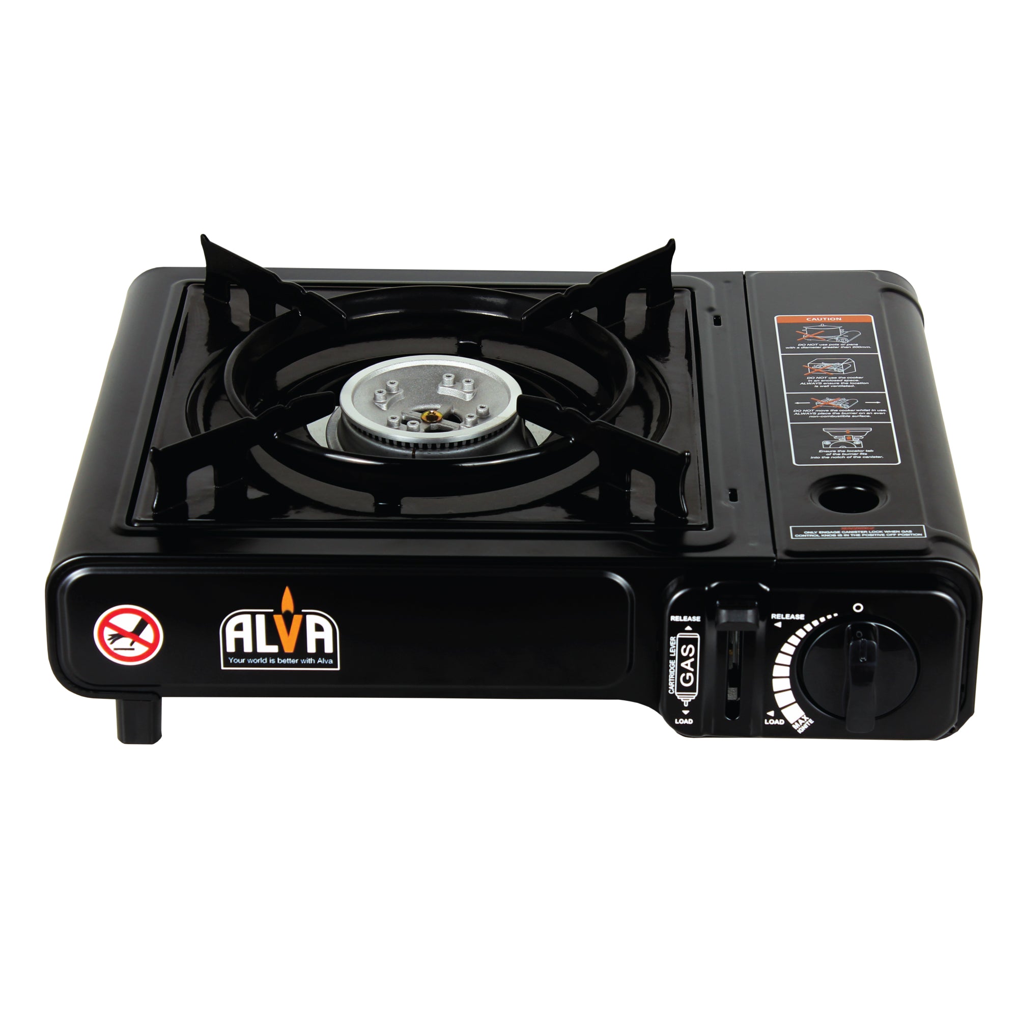 Single Burner Butane Gas Canister Stove + Carry Case - 1 Plate