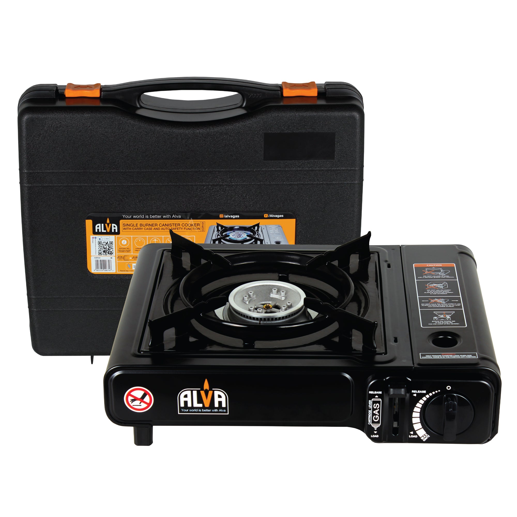 Single Burner Butane Canister Stove + Carry Case