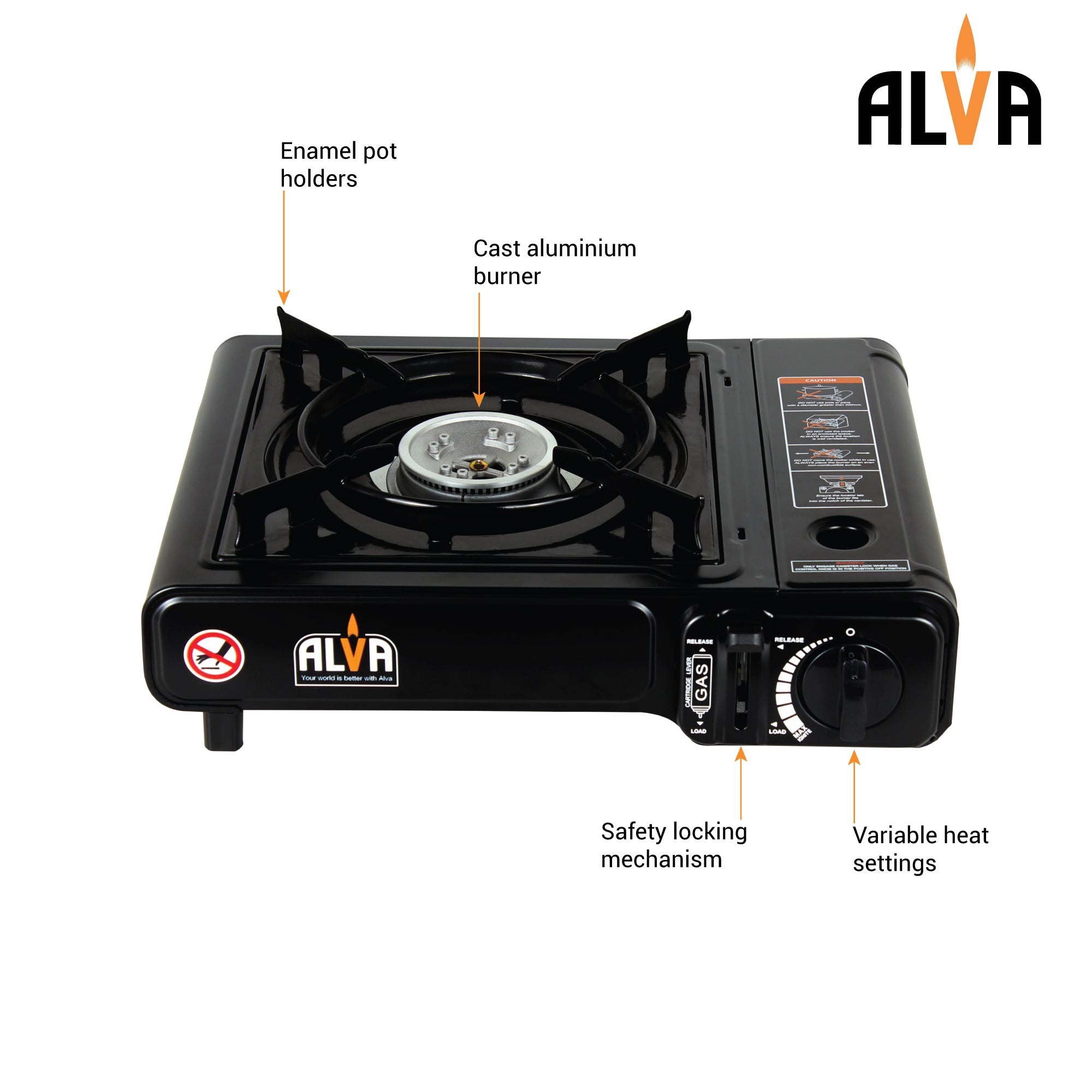 Single Burner Butane Canister Stove + Carry Case
