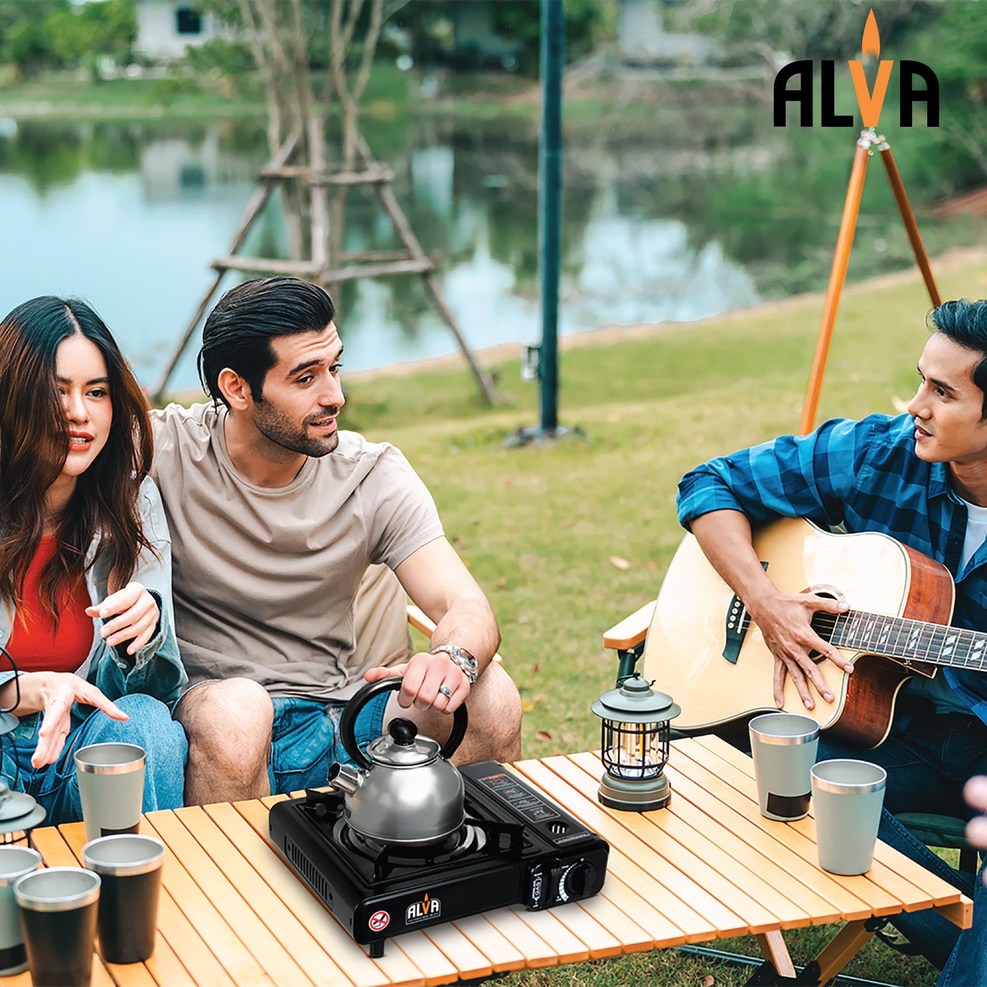 Single Burner Butane Gas Canister Stove + Carry Case - 1 Plate