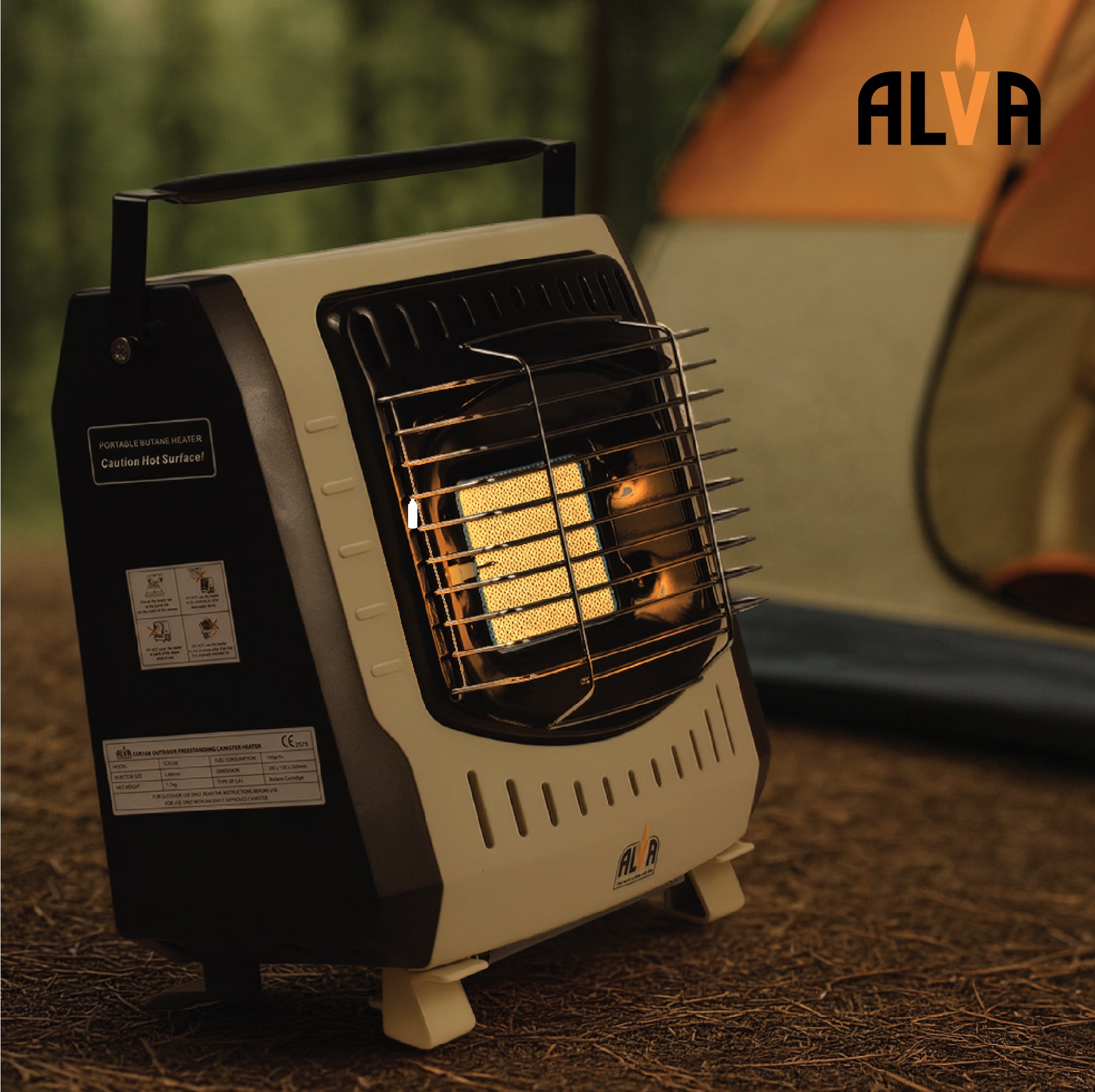 Outdoor Freestanding Butane Canister Mini Camping Heater