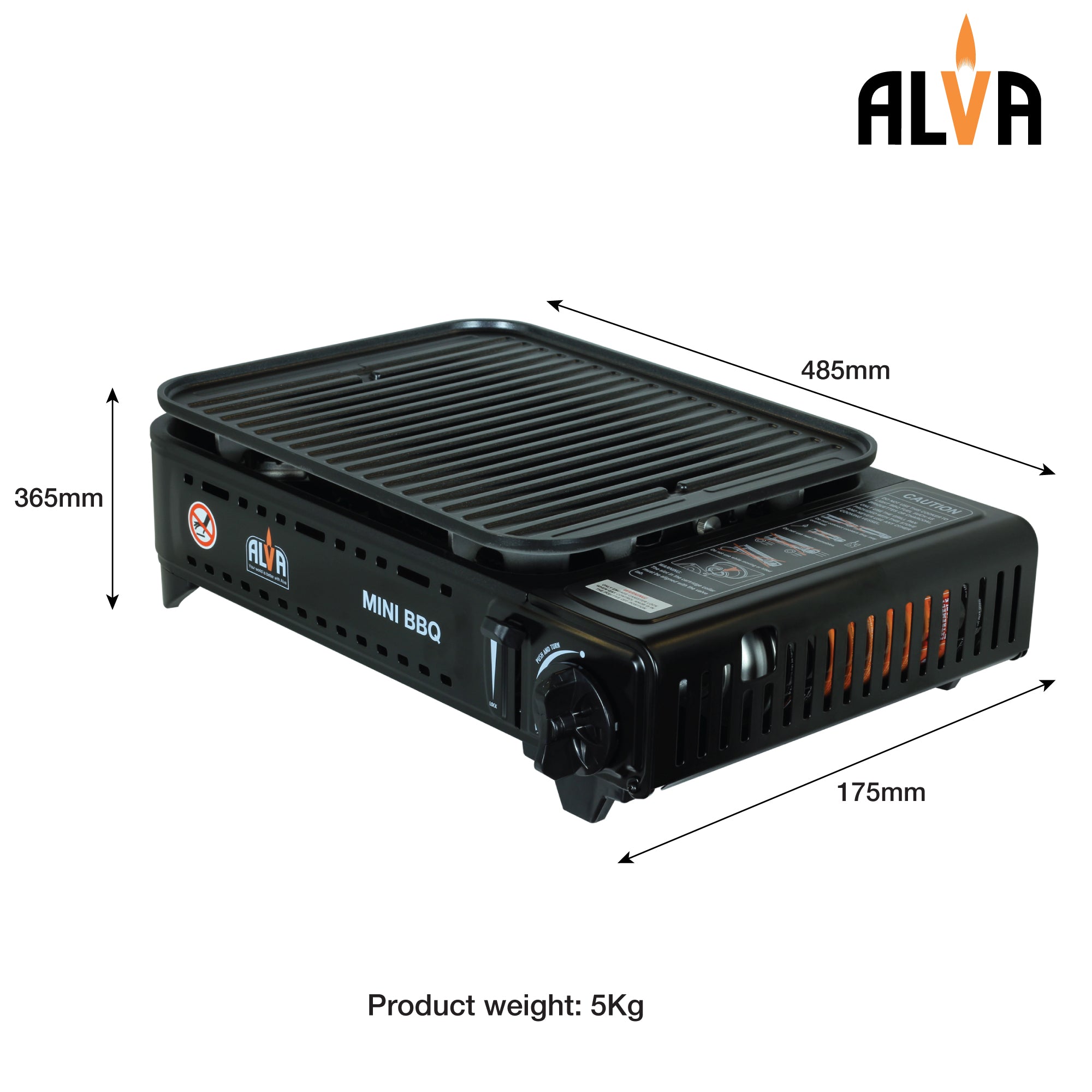 Butane Gas Canister Mini BBQ Cooker Stove + Carry Case