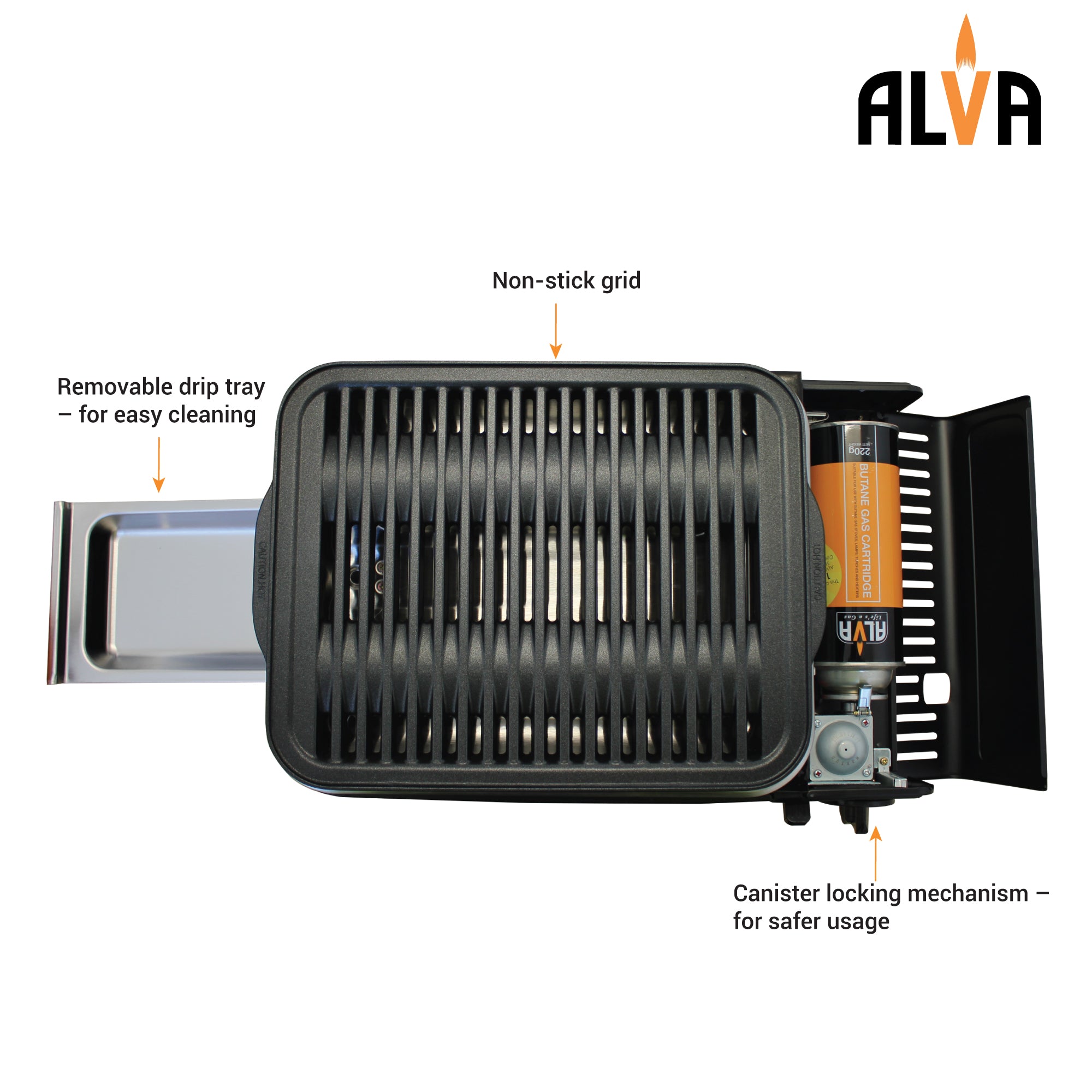 Butane Gas Canister Mini BBQ Cooker Stove + Carry Case