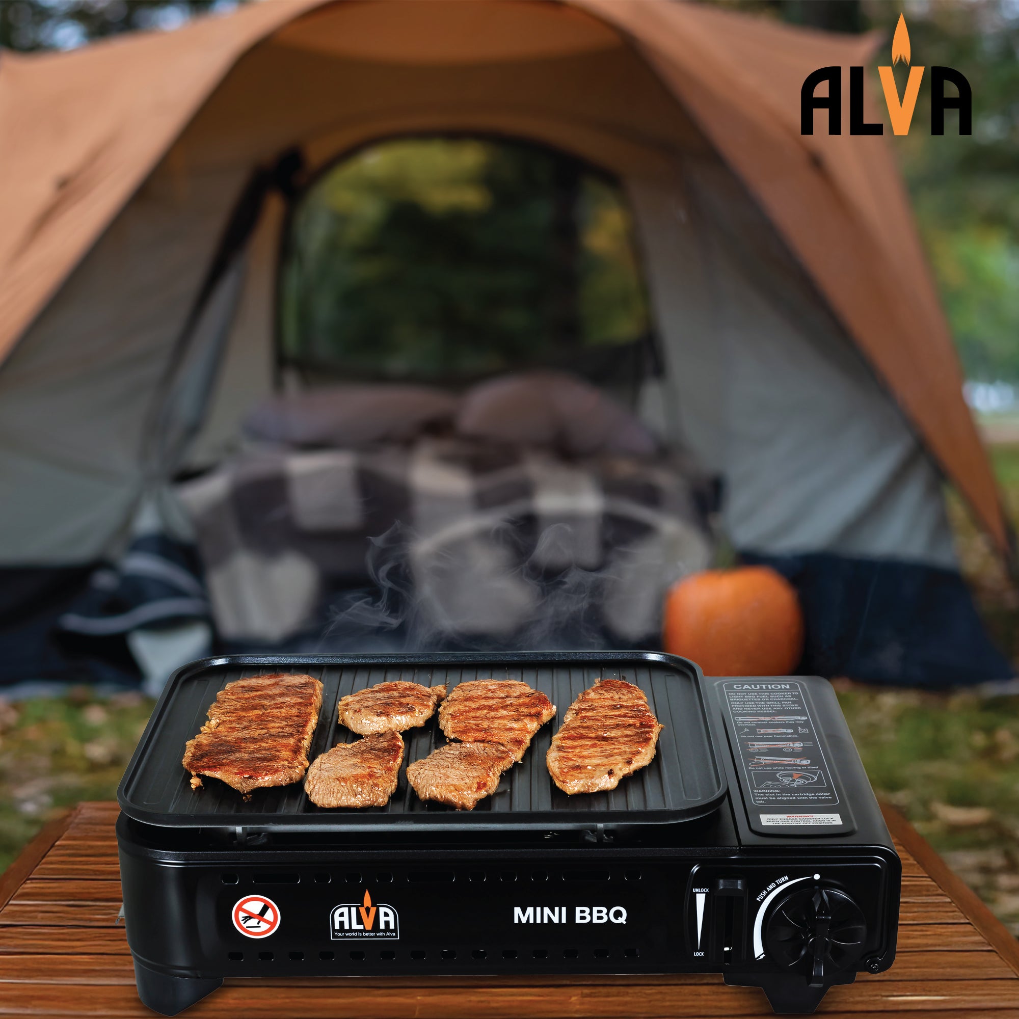 Butane Gas Canister Mini BBQ Cooker Stove + Carry Case