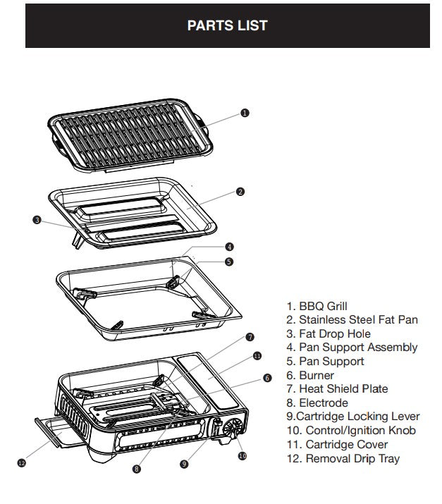 Butane Canister Mini BBQ Cooker + Carry Case