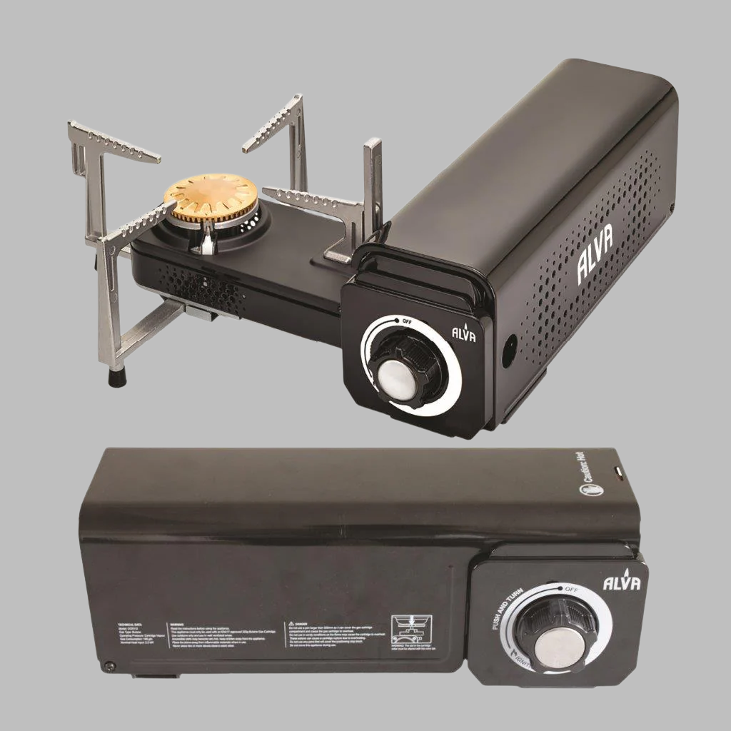 Mini Fold-Up Butane Gas Canister Camping Stove - 1 Plate