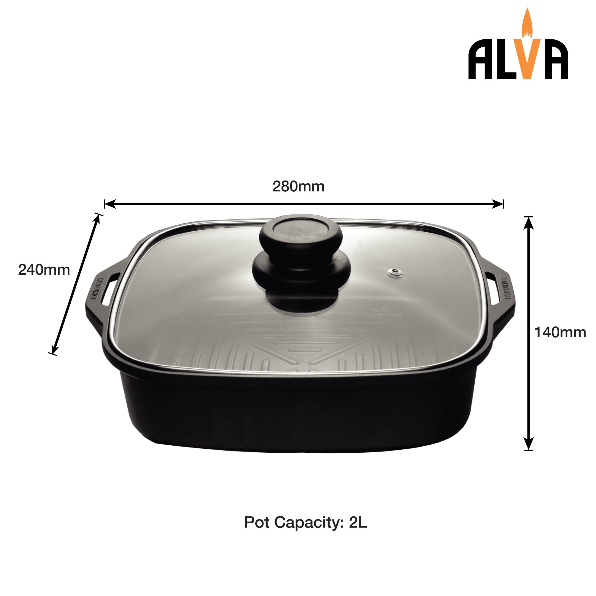 Single Burner Butane Gas Canister Stove + Cooking Pot & Lid - 1 Plate