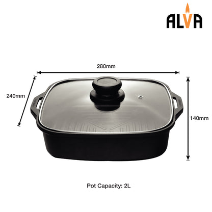 SINGLE BURNER BUTANE CANISTER STOVE + COOKING POT & LID