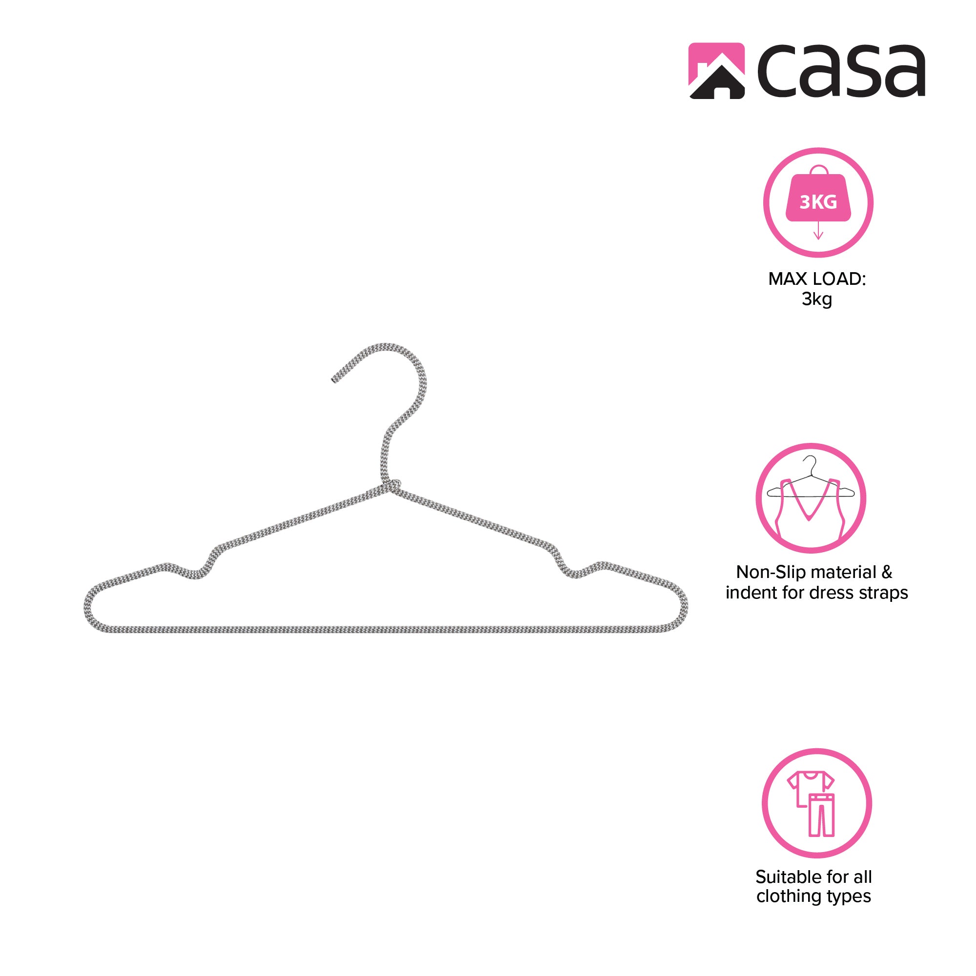 10Pc Non-Slip Hanger Set