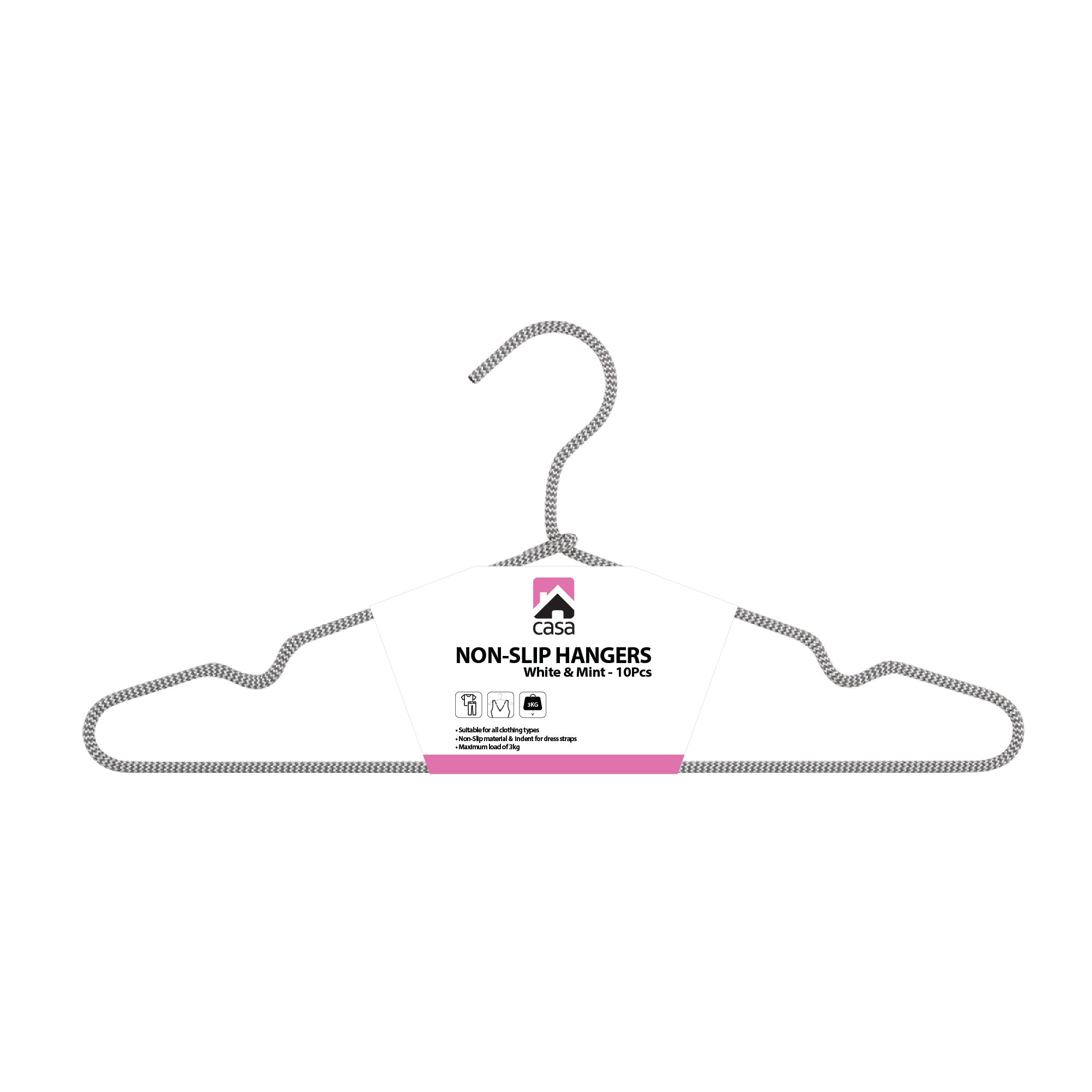 10Pc Non-Slip Hanger Set