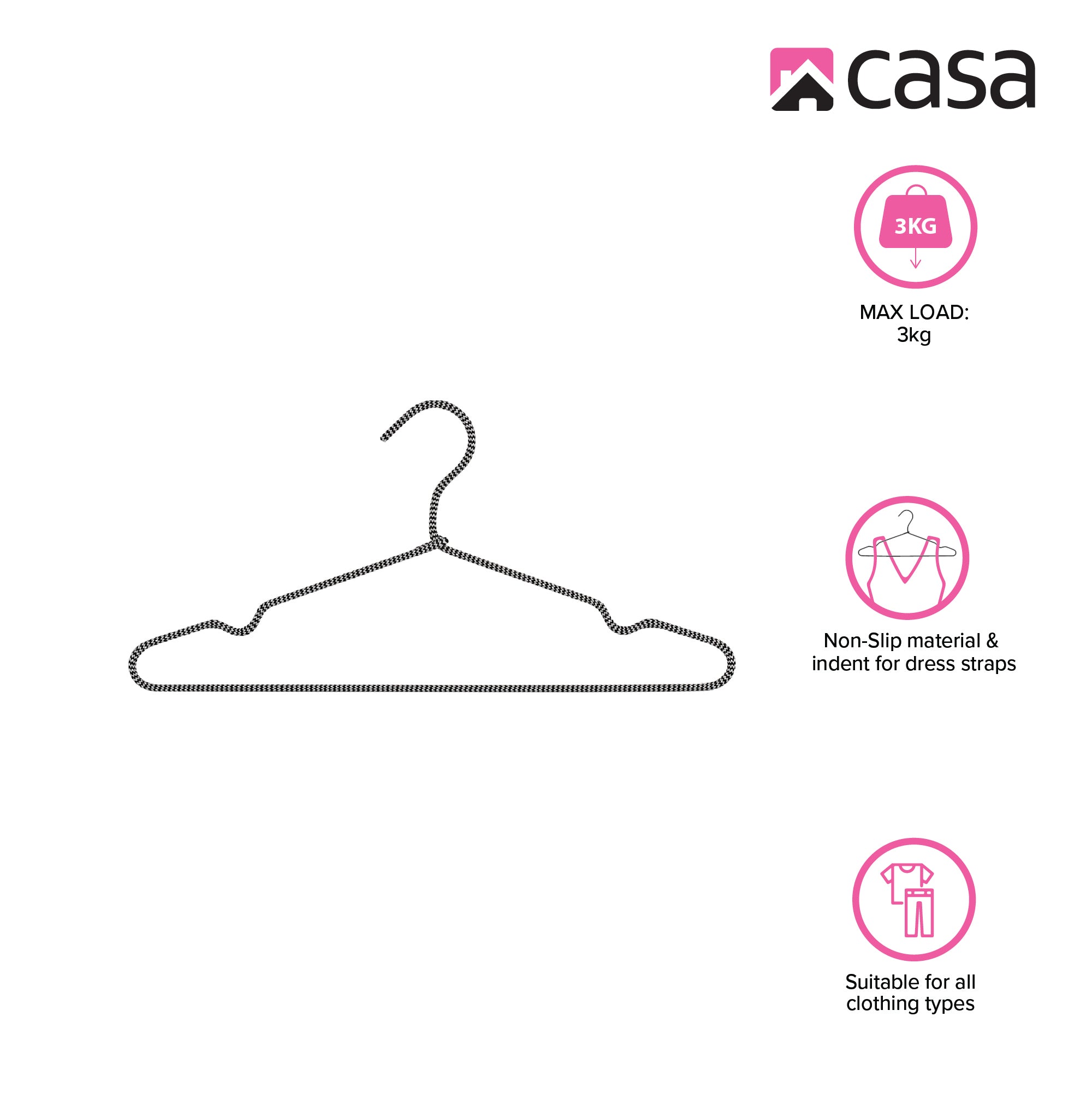 10Pc Non-Slip Hanger Set