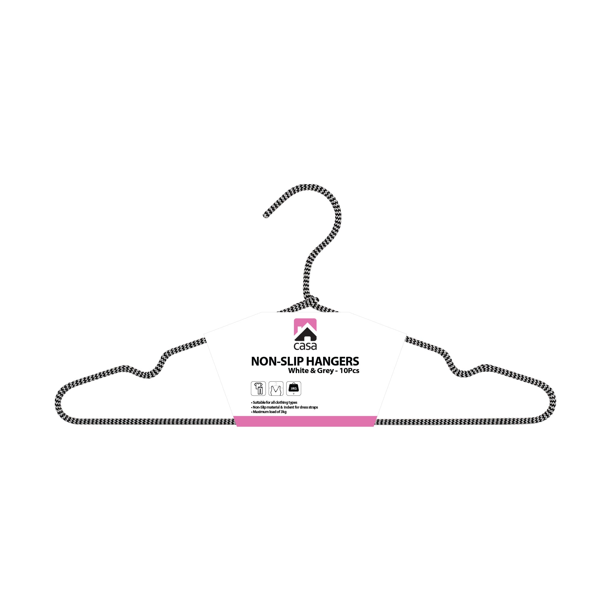 10Pc Non-Slip Hanger Set