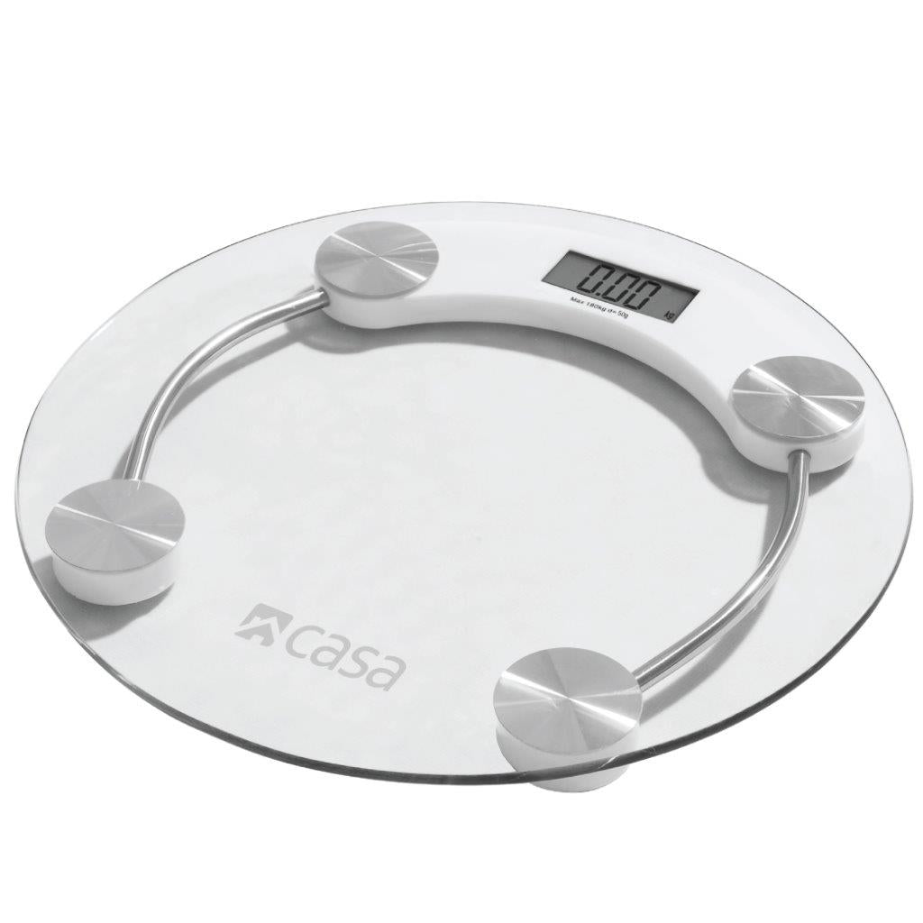 Electronic Bathroom Glass Scale - Round