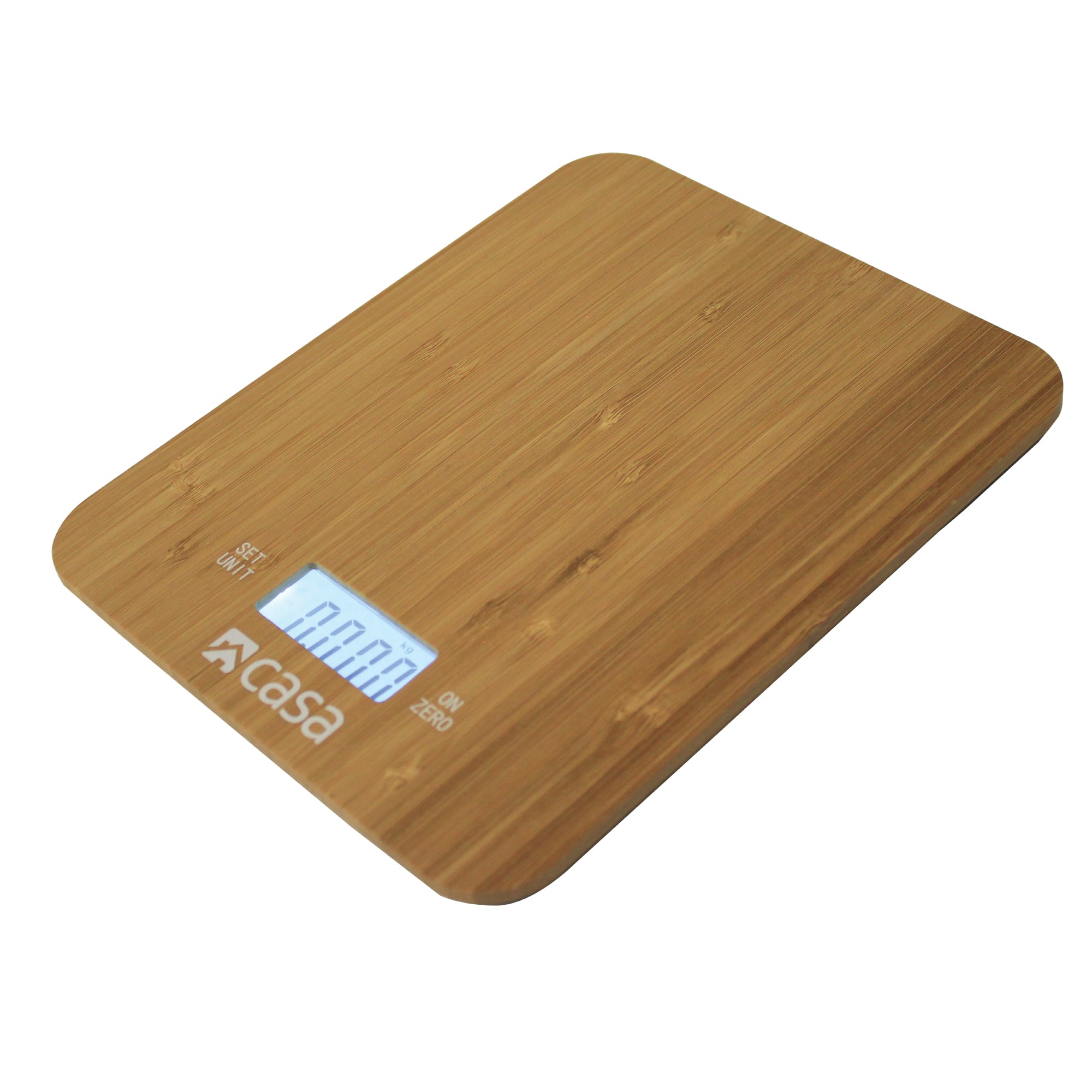 Kitchen Digital Scale - Bamboo - Clock & Timer