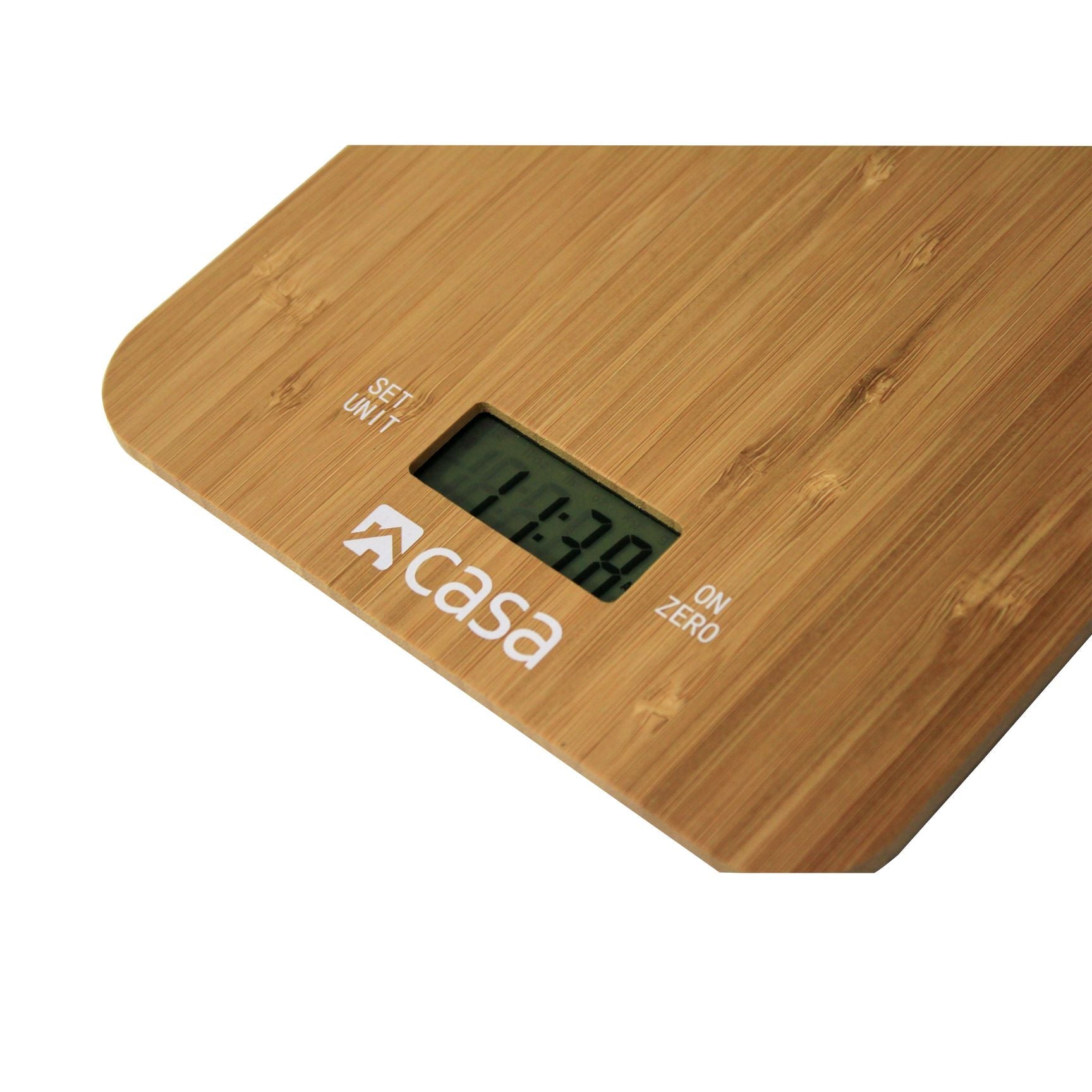 Kitchen Digital Scale - Bamboo - Clock & Timer