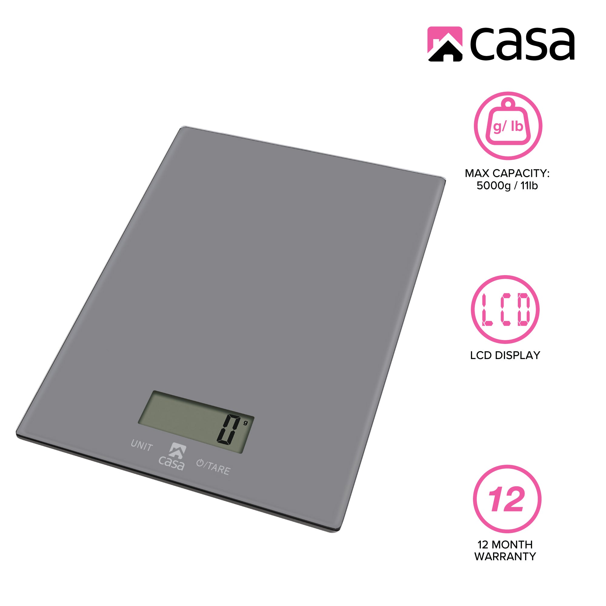 Kitchen Digital Scale - Glass