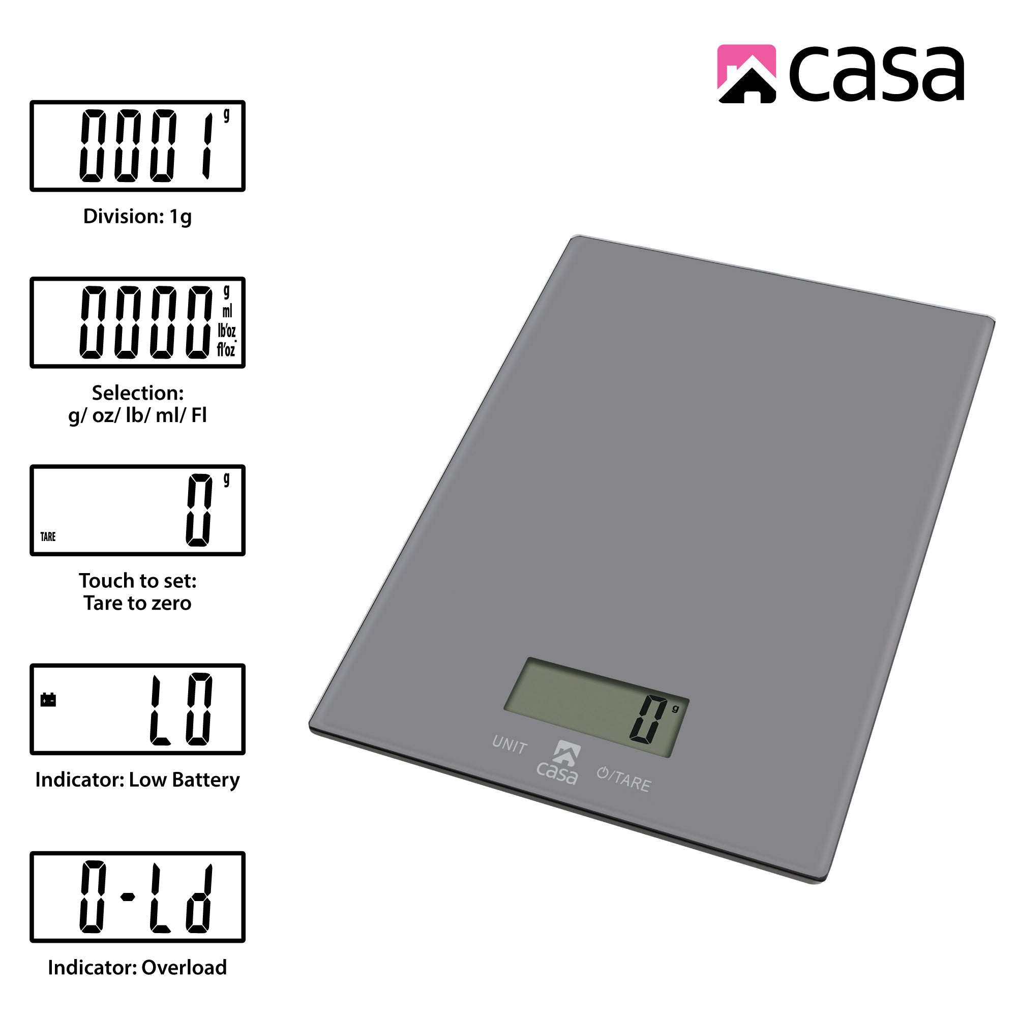 Kitchen Digital Scale - Glass