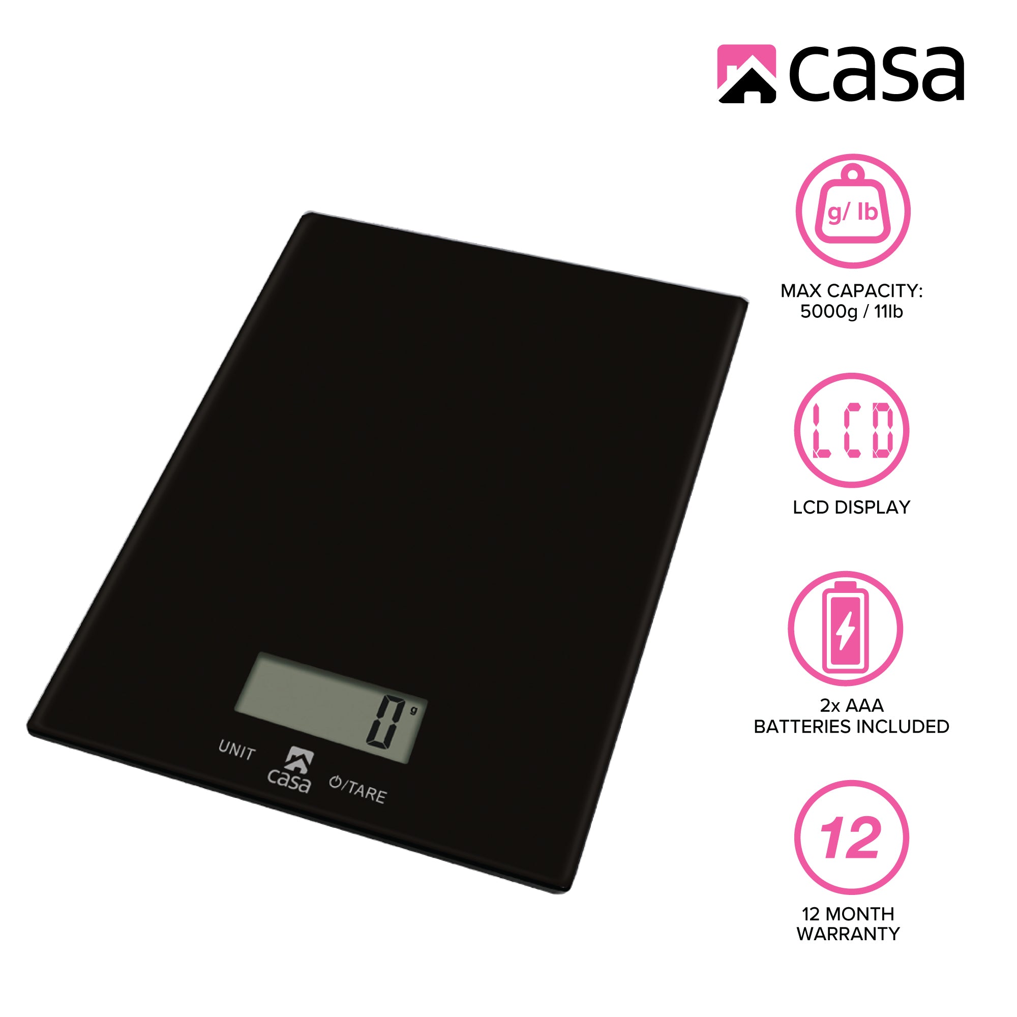 Kitchen Digital Scale - Glass