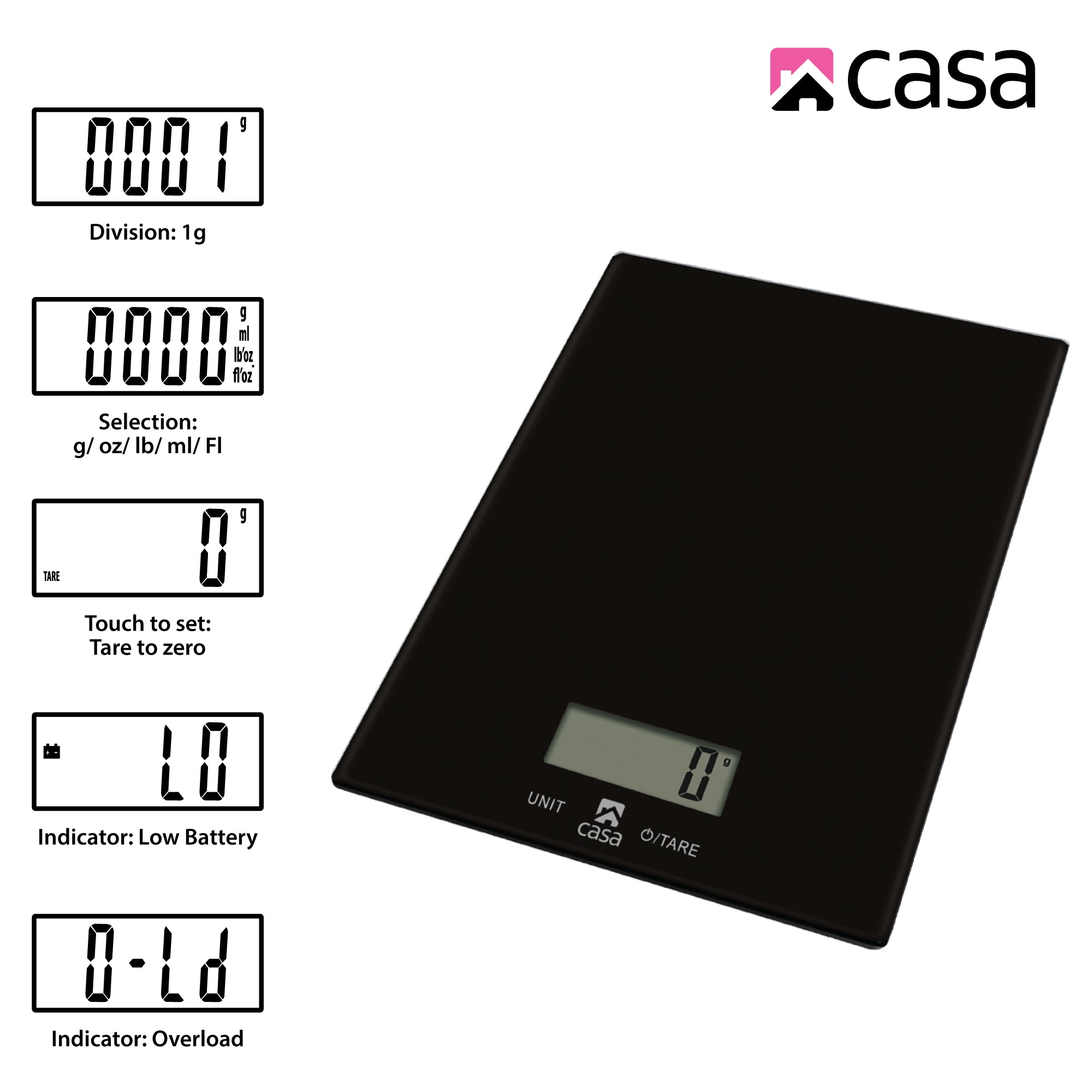 Kitchen Digital Scale - Glass