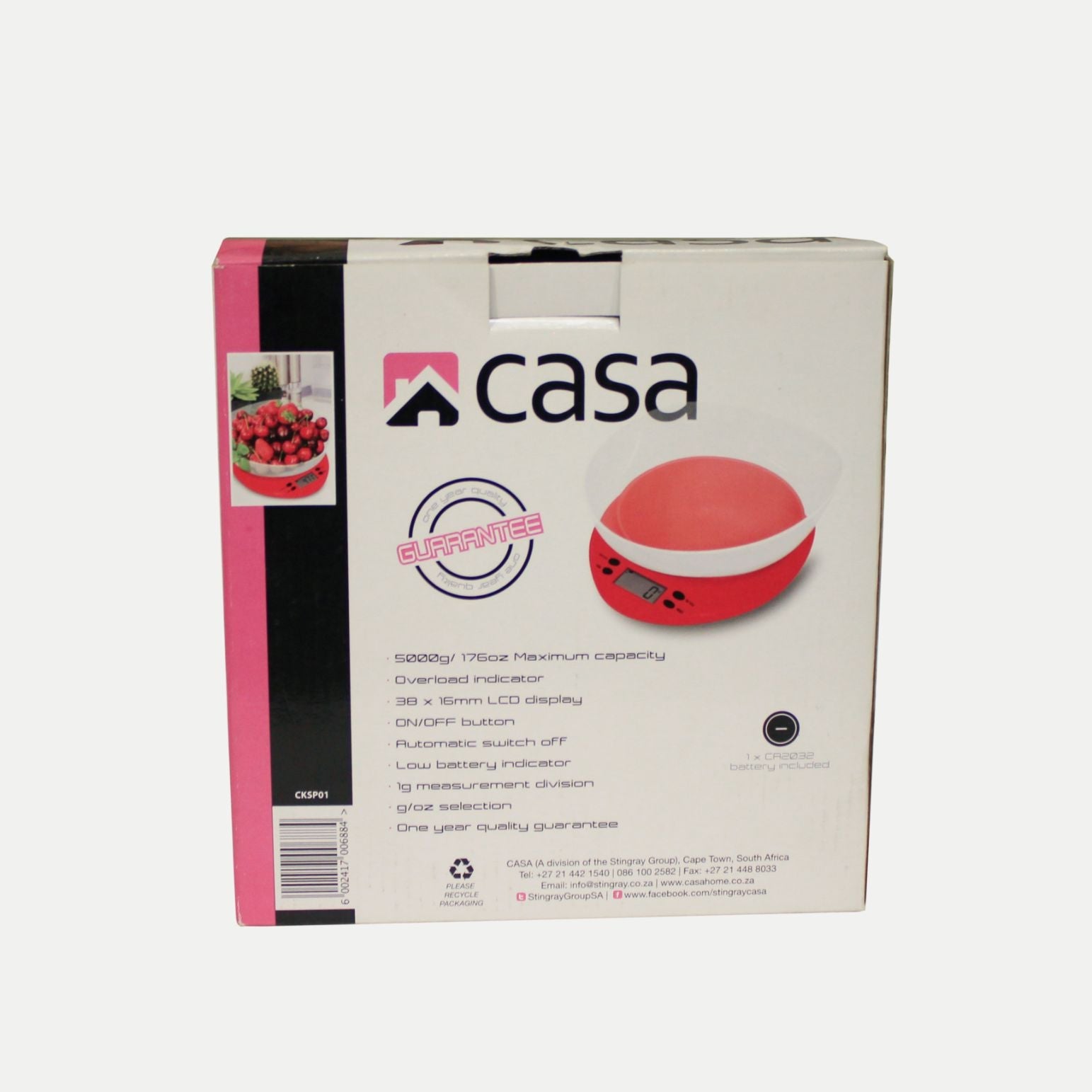 Kitchen Digital Scale With Clear Bowl