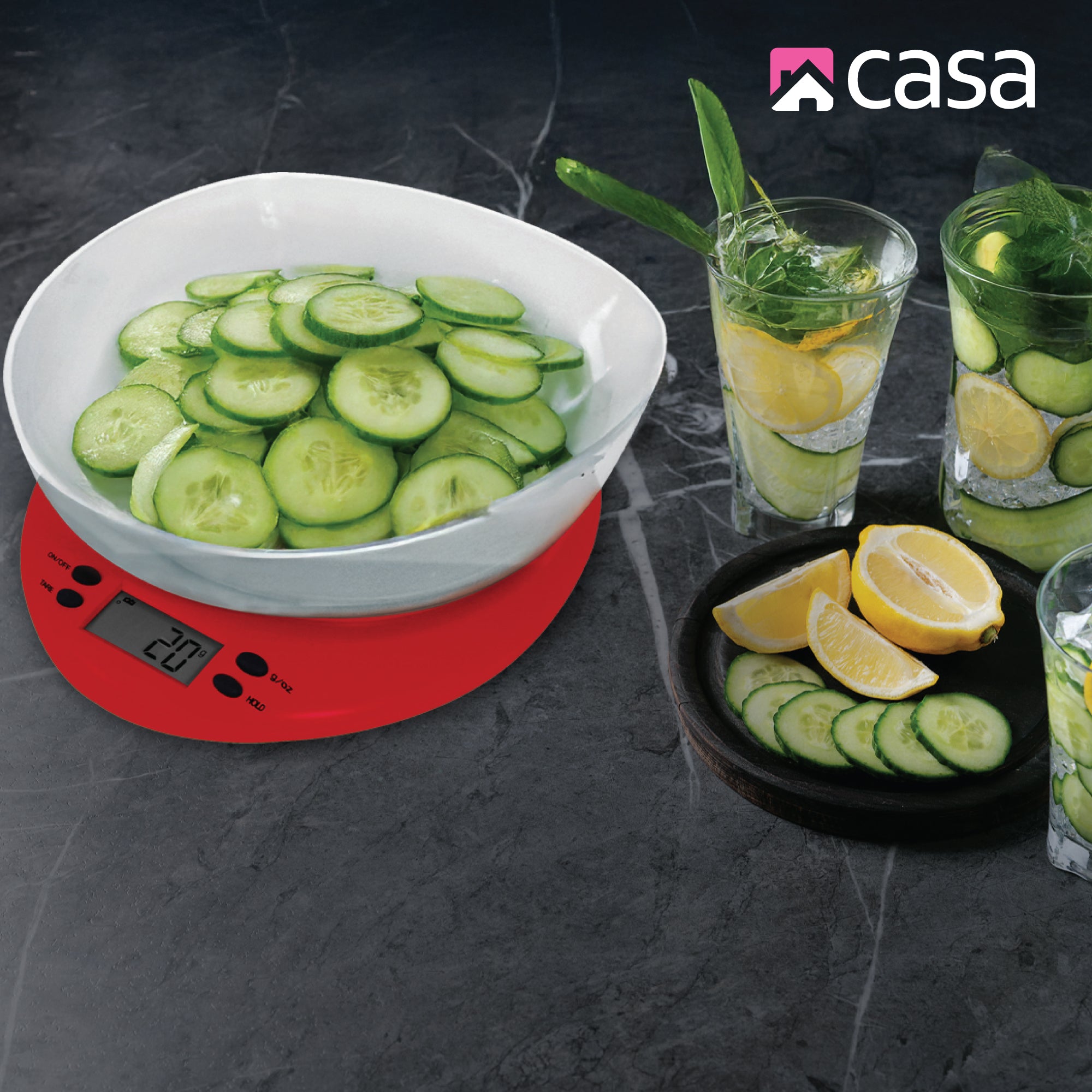 Kitchen Digital Scale With Clear Bowl