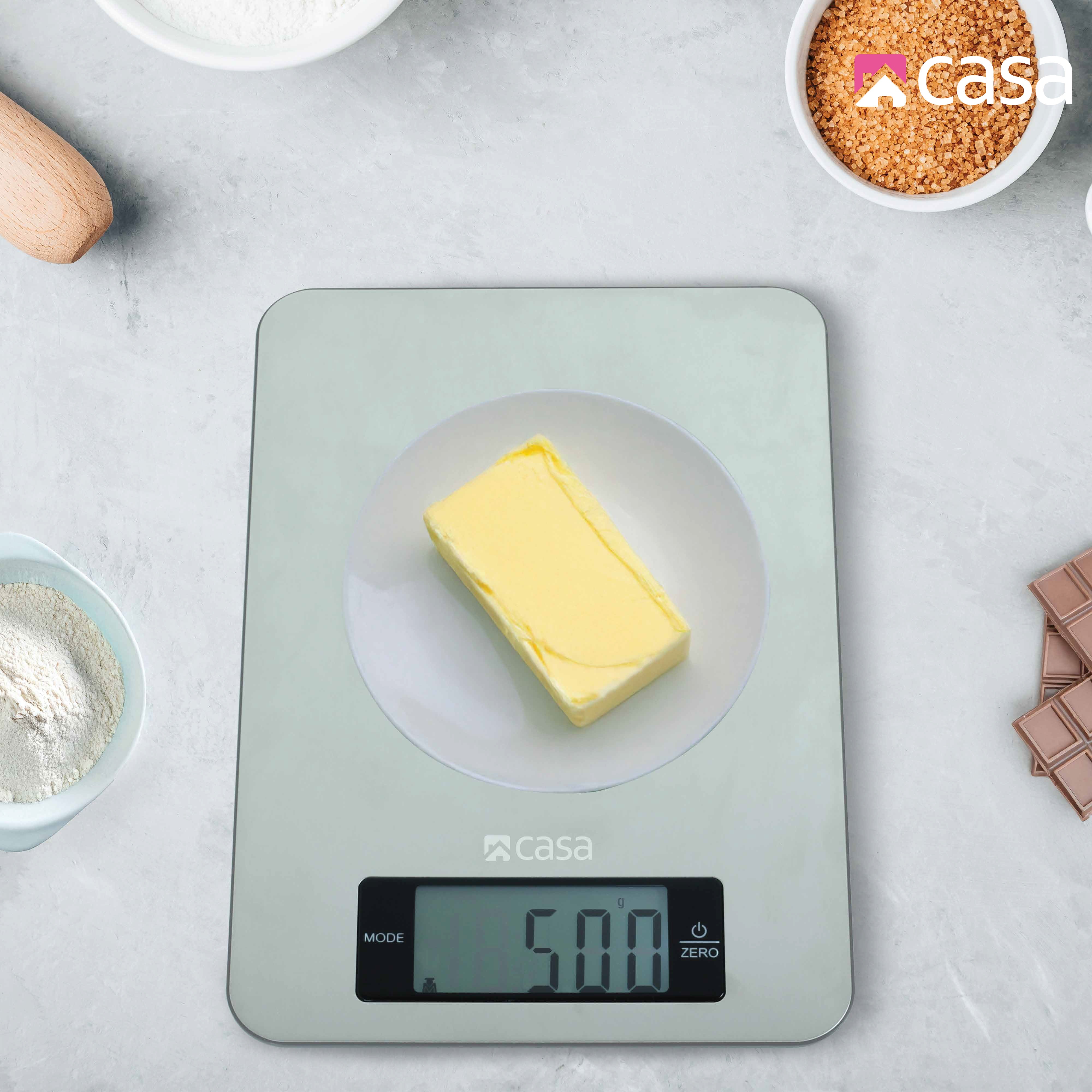 Kitchen Digital Scale - Stainless Steel - Large Display