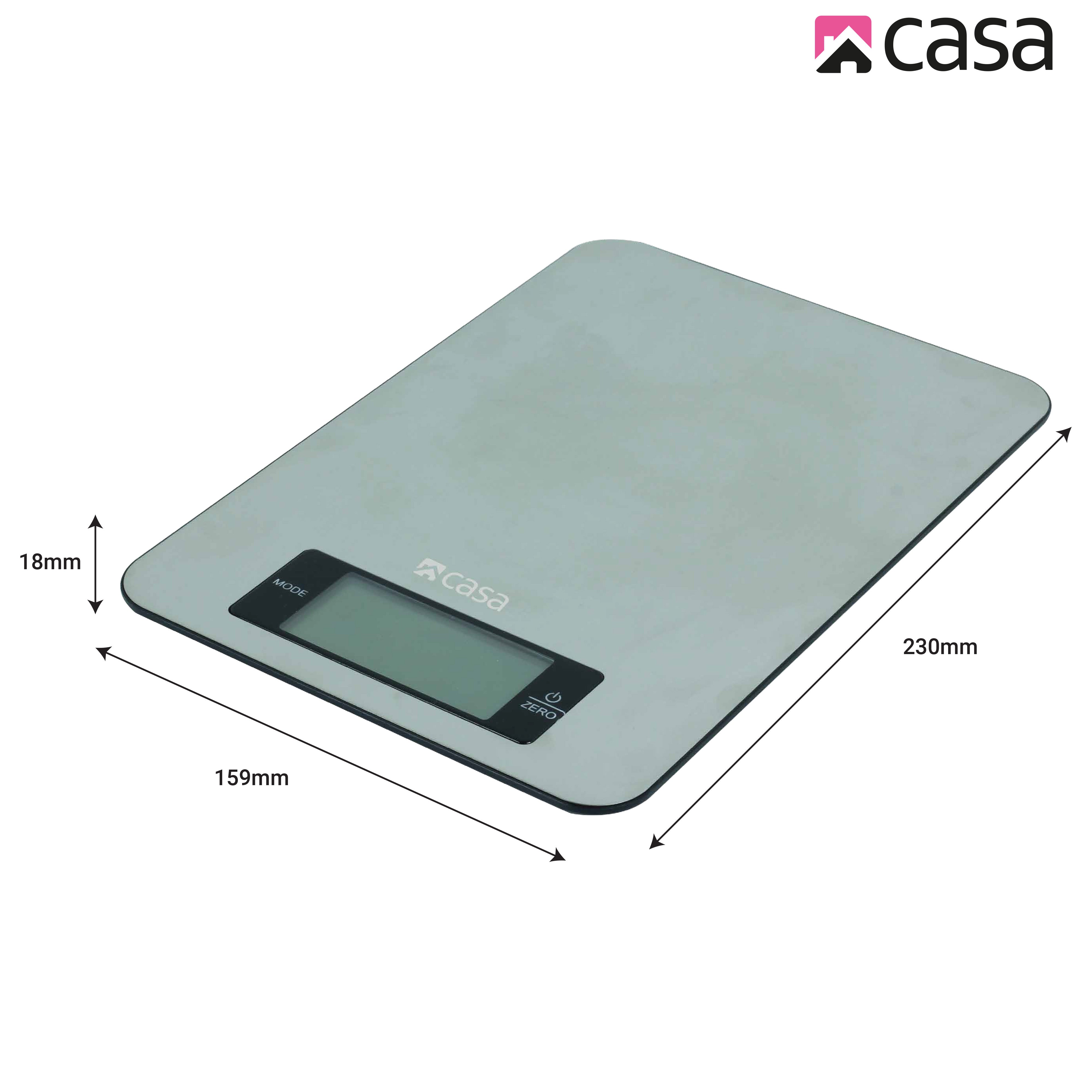Kitchen Digital Scale - Stainless Steel - Large Display