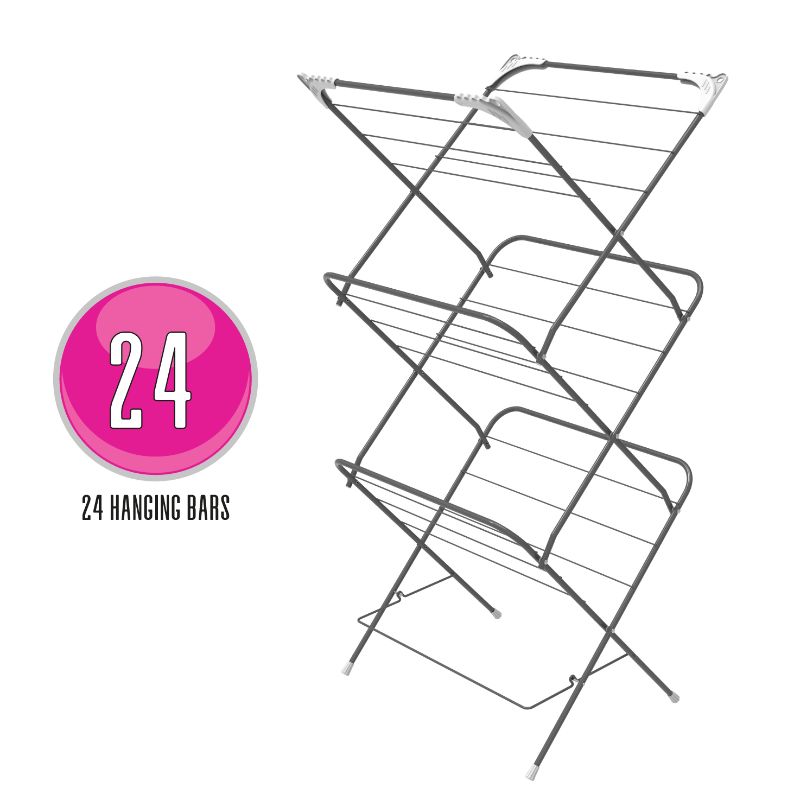 3-Tier Clothes Drying Stand, Foldable - 13M Capacity