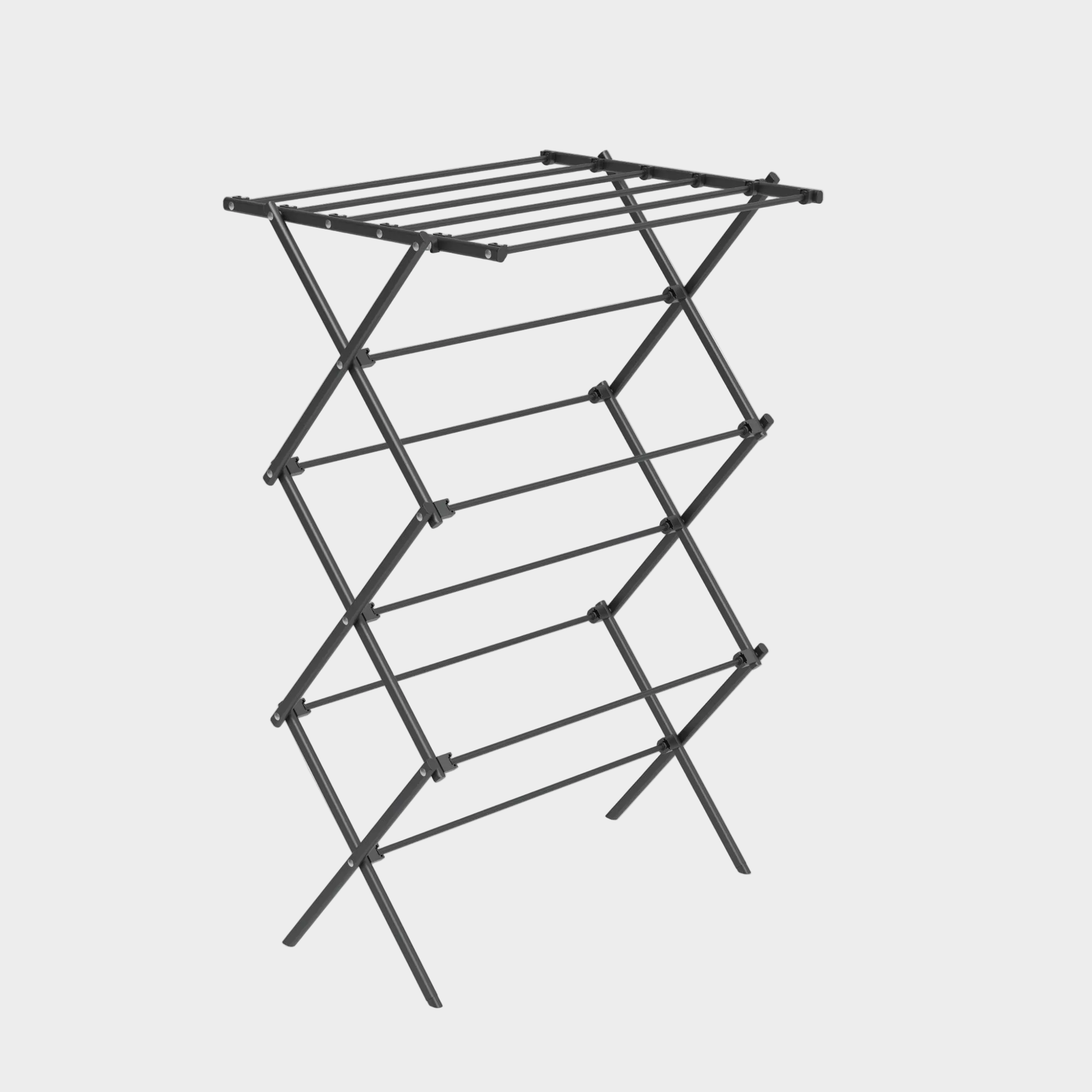 Casa 3-Tier Clothes Drying Rack 9.5m | Foldable Metal Stand | Black Casa 3-Tier Clothes Drying Rack 9.5m | Foldable Metal Stand | Black