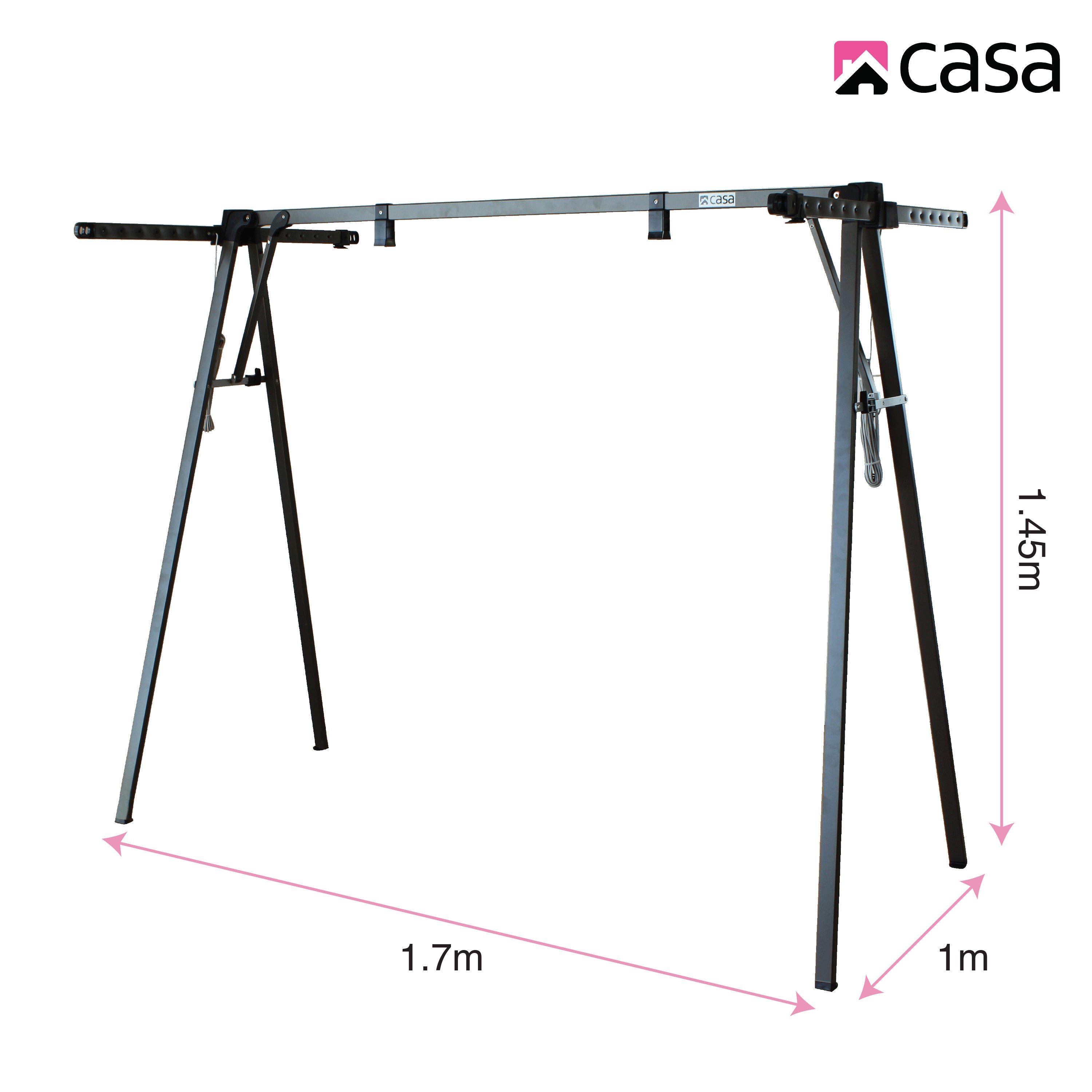 A-Frame Freestanding Clothes Drying Stand | 22m Space | With Bonus Peg Bag & Pegs