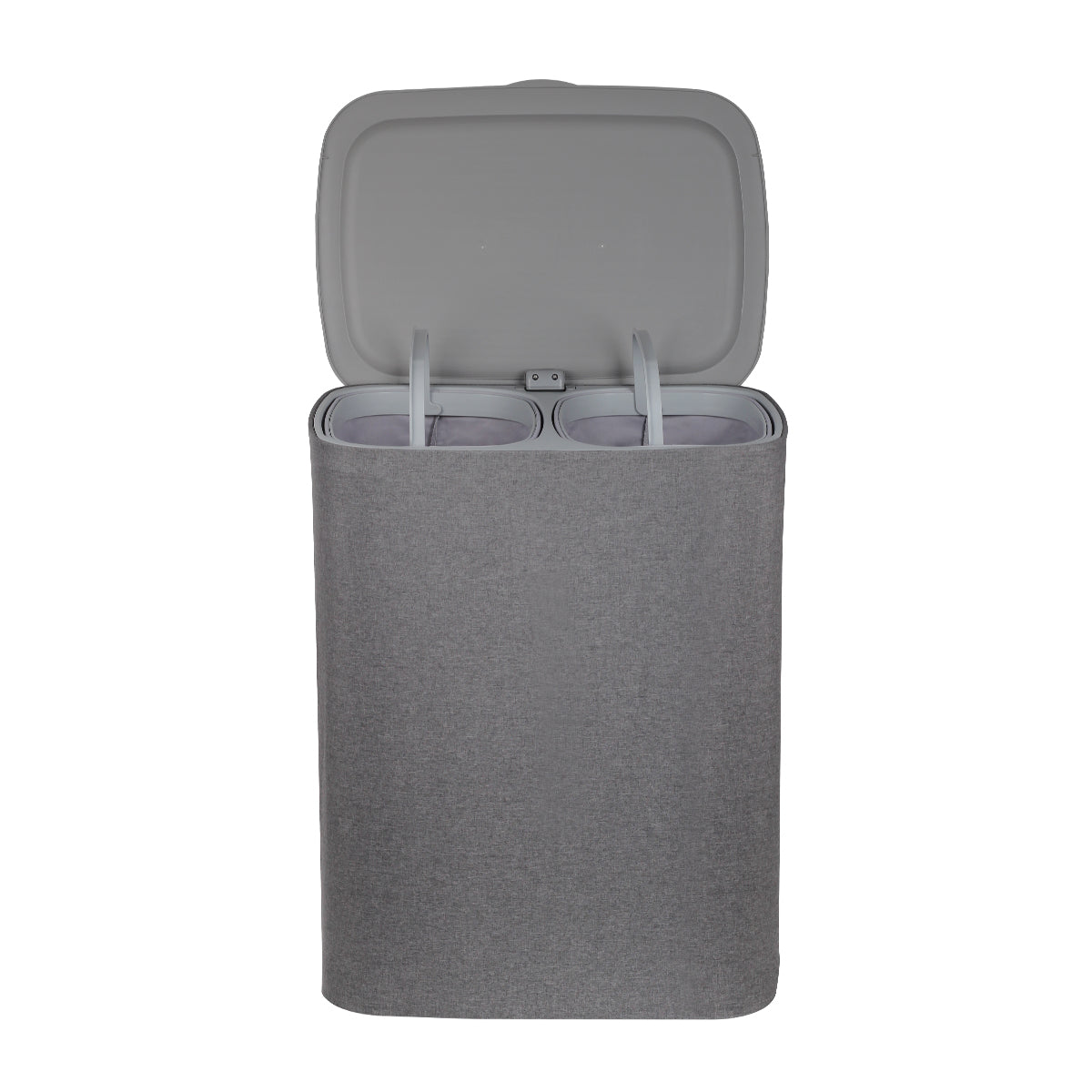 CASA Bellagio 90L 2-Compartment Cloth Laundry Basket - Grey