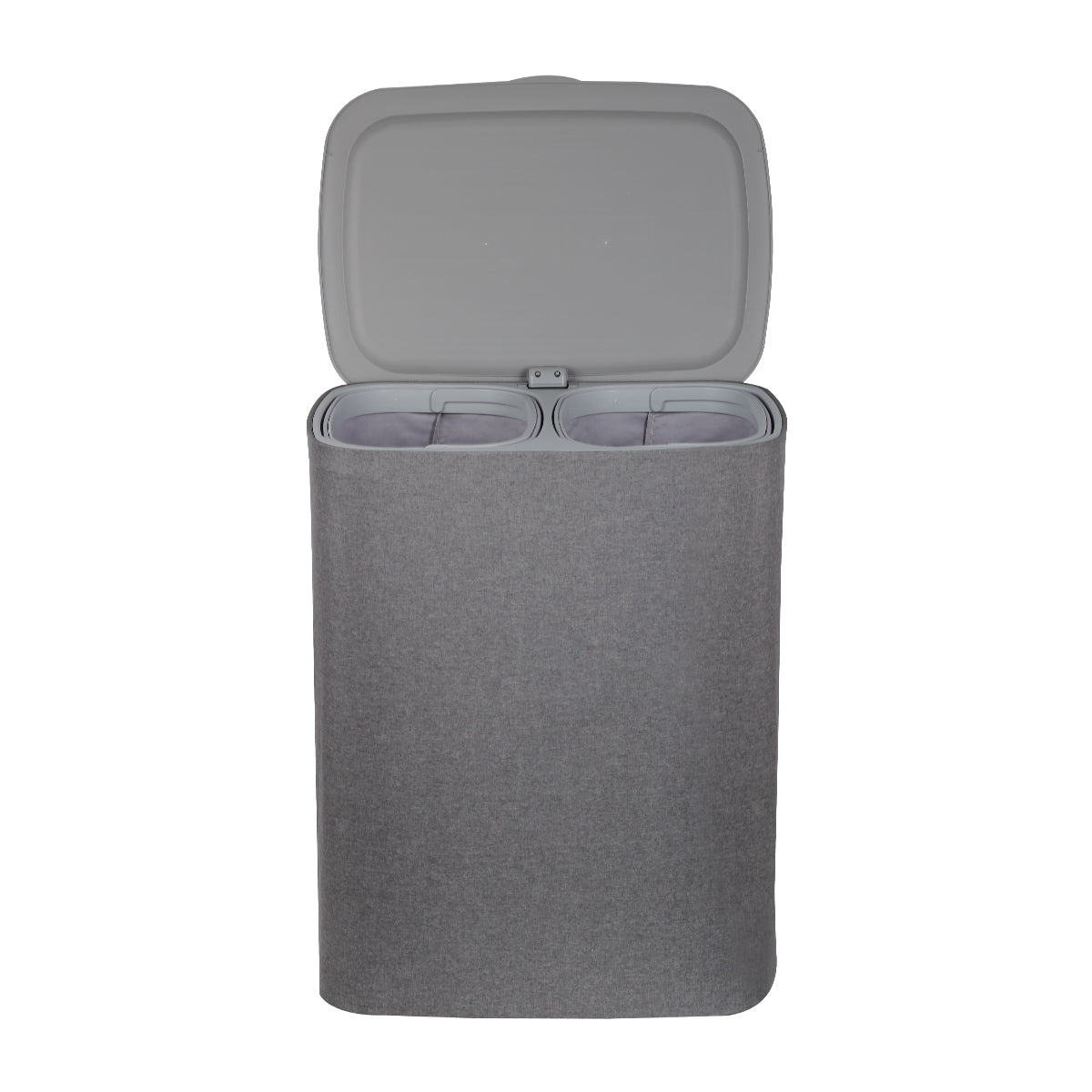 CASA Bellagio 90L 2-Compartment Cloth Laundry Basket - Grey