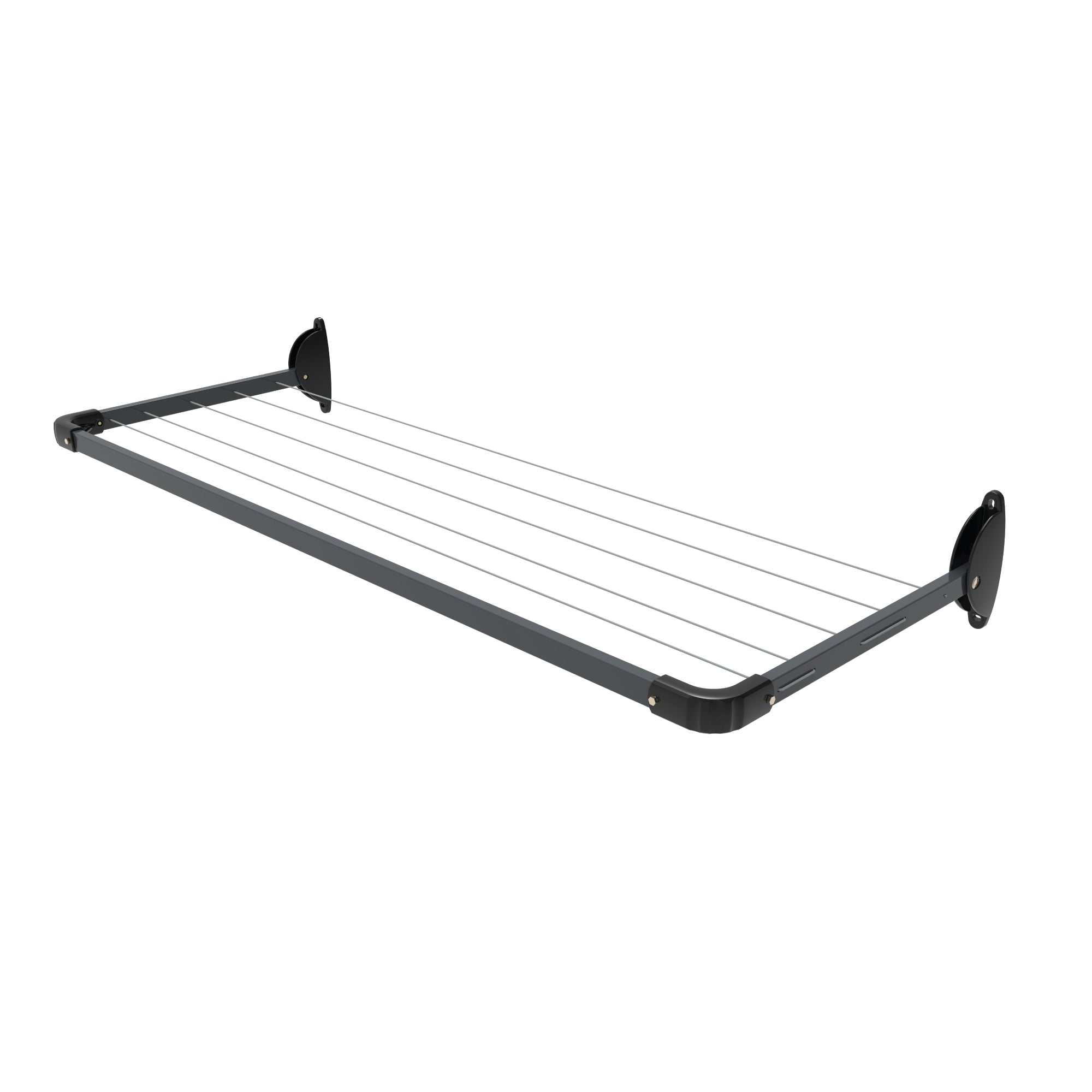 5-Line Mini Fold Down Wall Mounted Clothesline 1.5m - With 7.5m Hanging Space