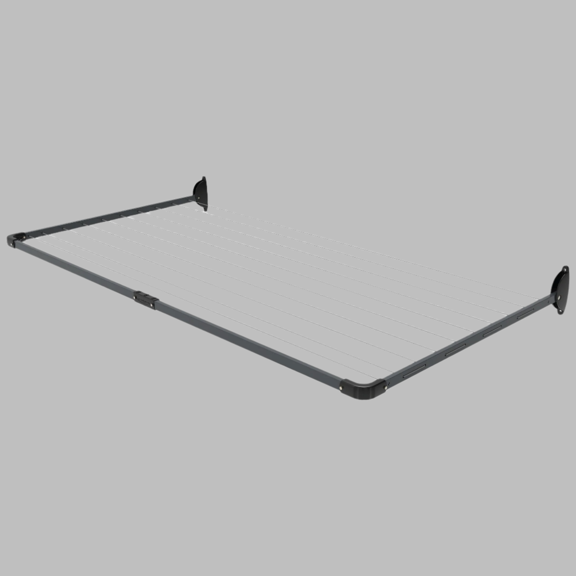 10-Line Single Fold Down Wall Mounted Clothesline - 22M