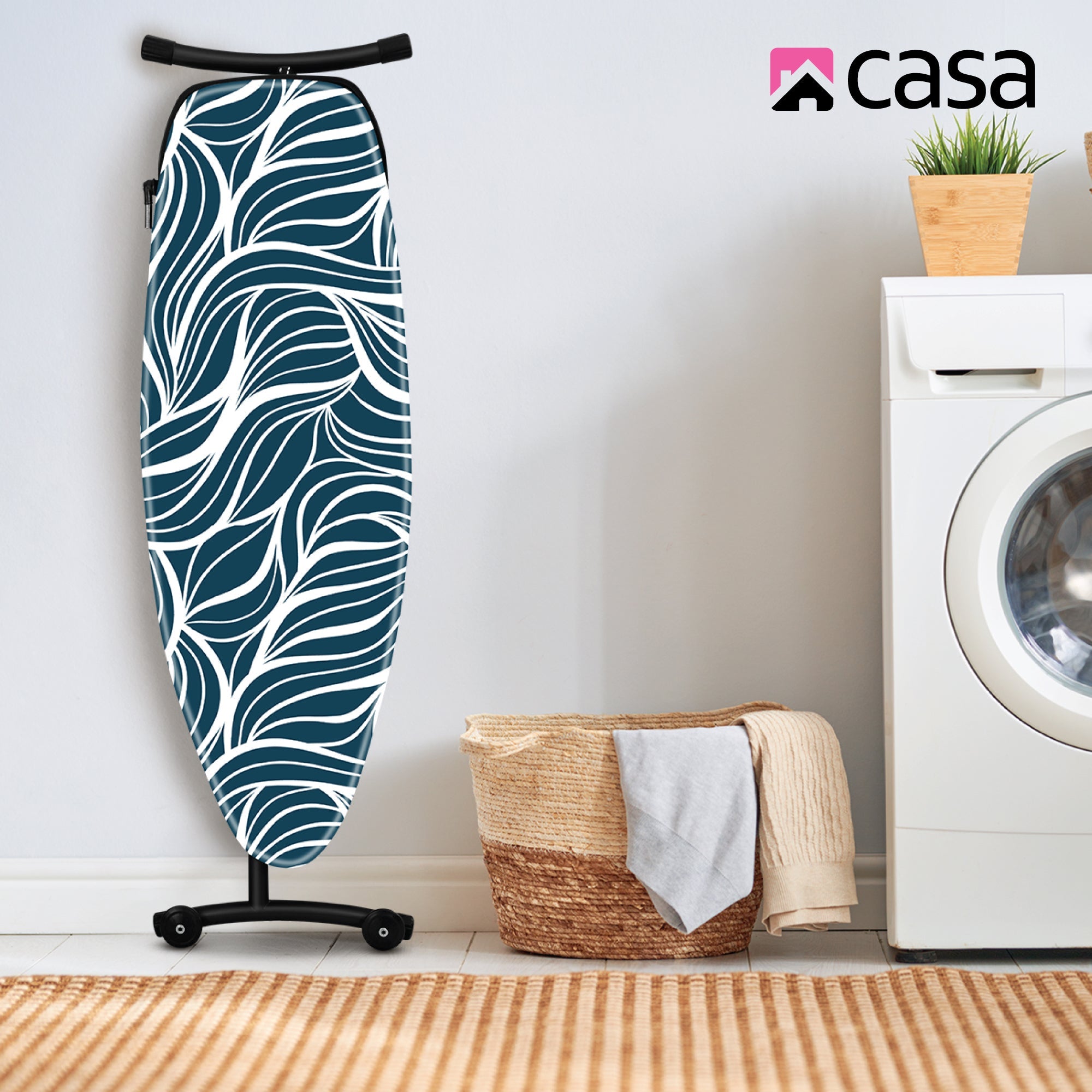 Ironing Board | Premium | Iron Rest | Cord Guide | Cotton Cover | 135x46x93cm