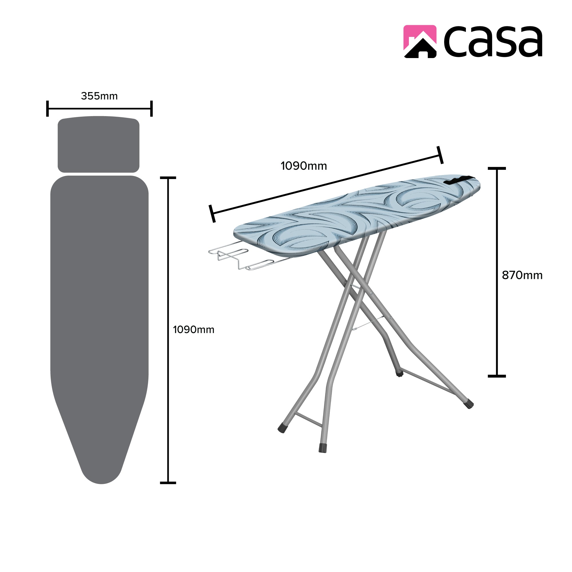 2-in-1 Multi-Function Ironing & Steamer Board | 109 x 35.5cm