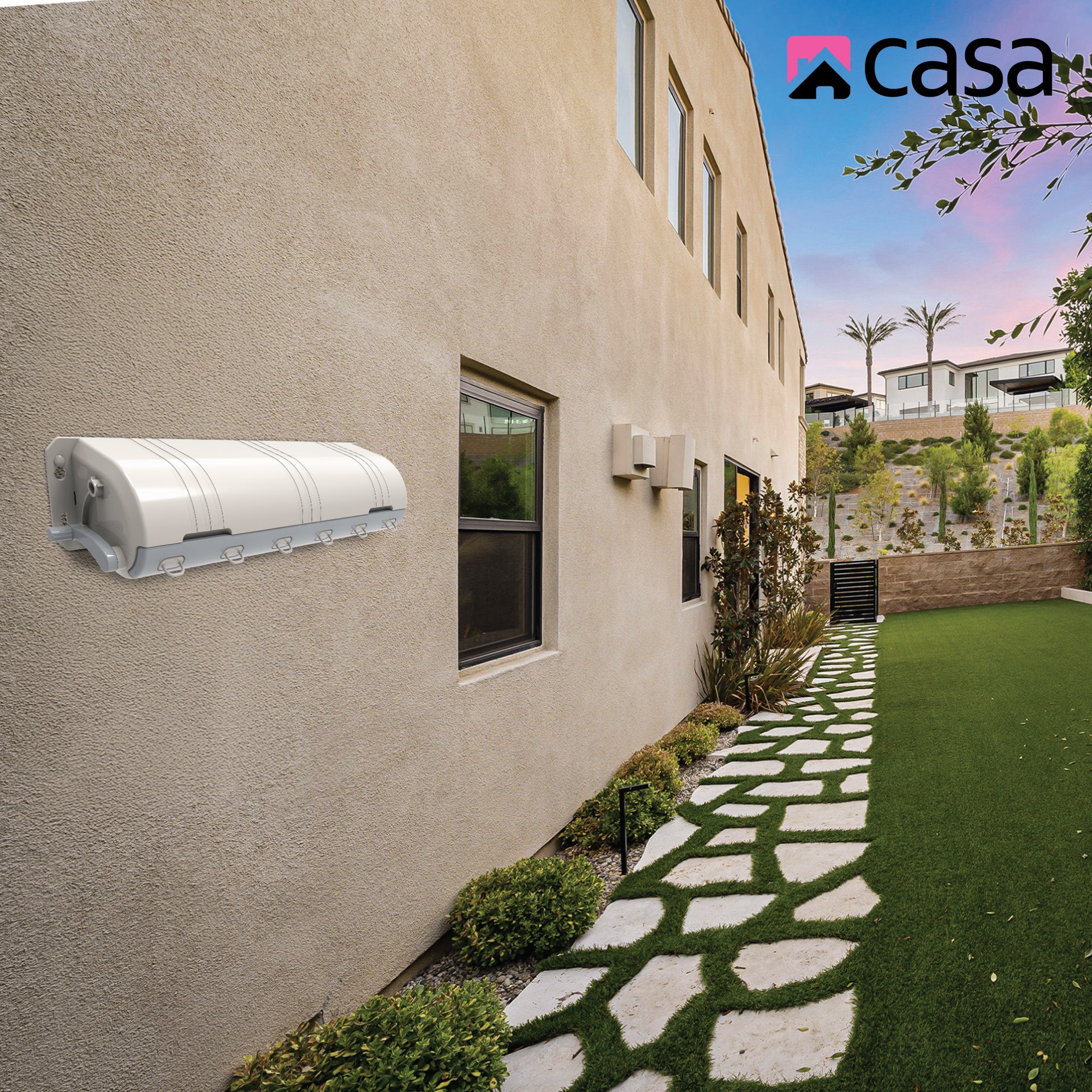 6-Line Retractable Wall Mounted Clothesline