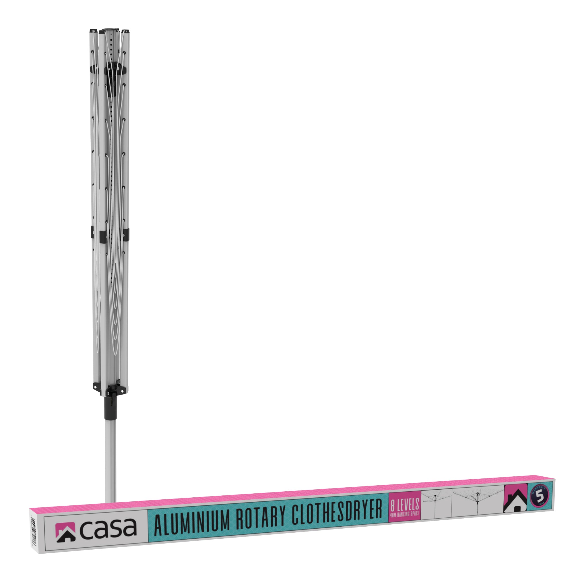 Aluminium Rotary Clothes Dryer - 40m Hanging Space