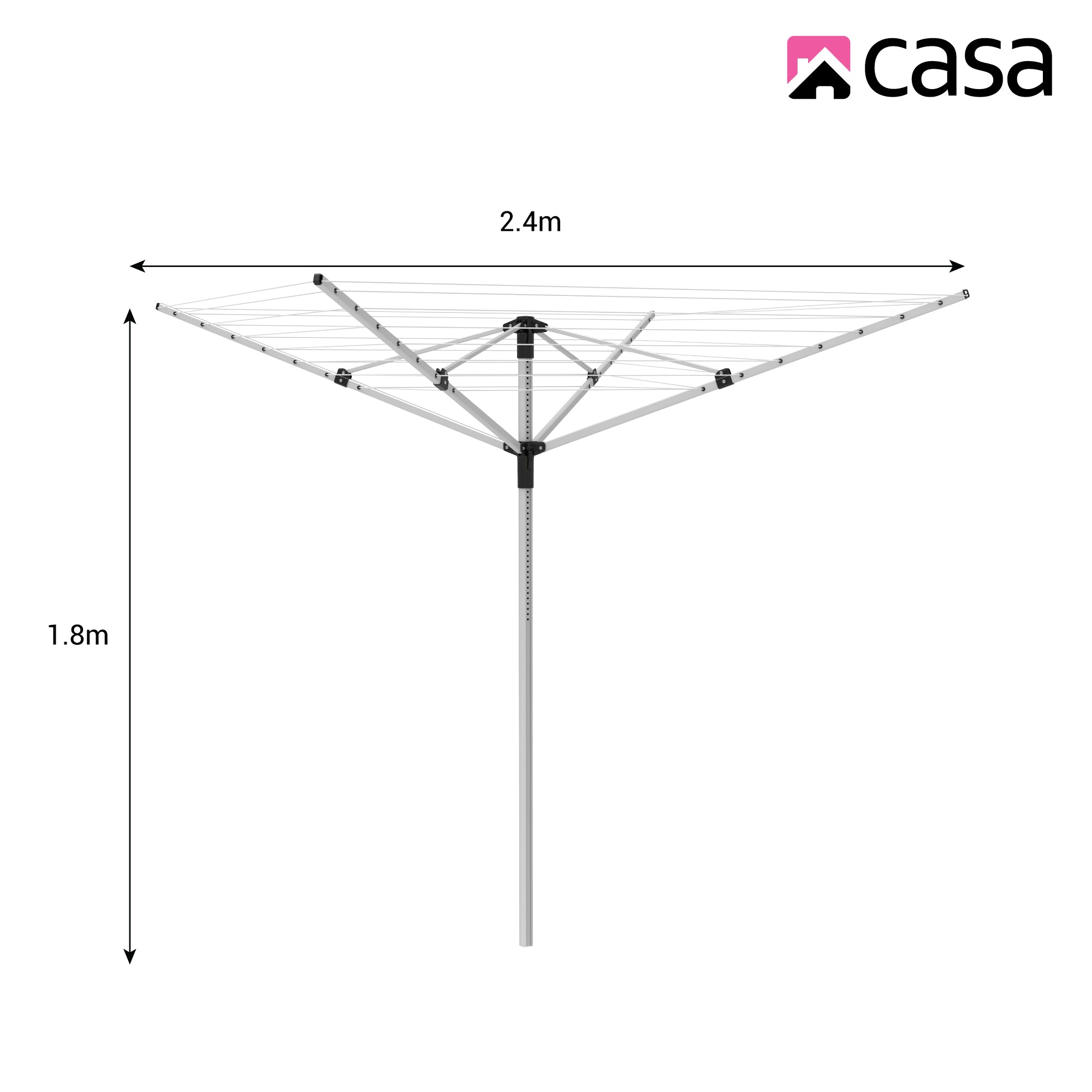 Aluminium Rotary Clothes Dryer - 40m Hanging Space