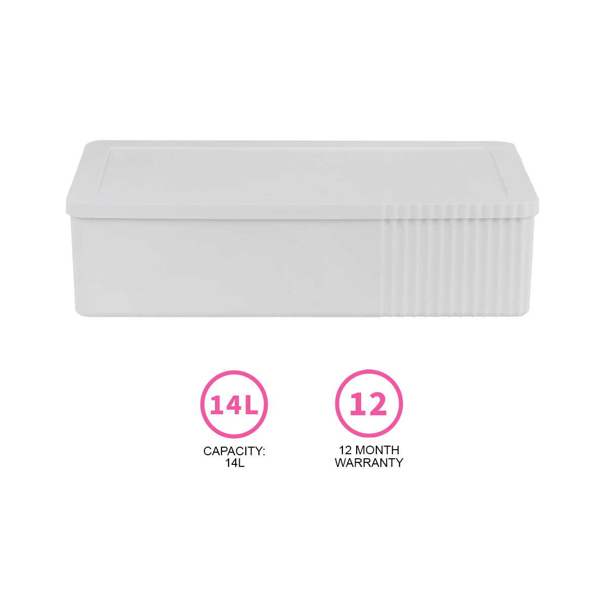 4Pc Decorative Storage Box Set | 30L + 16L + 2x 5L | White