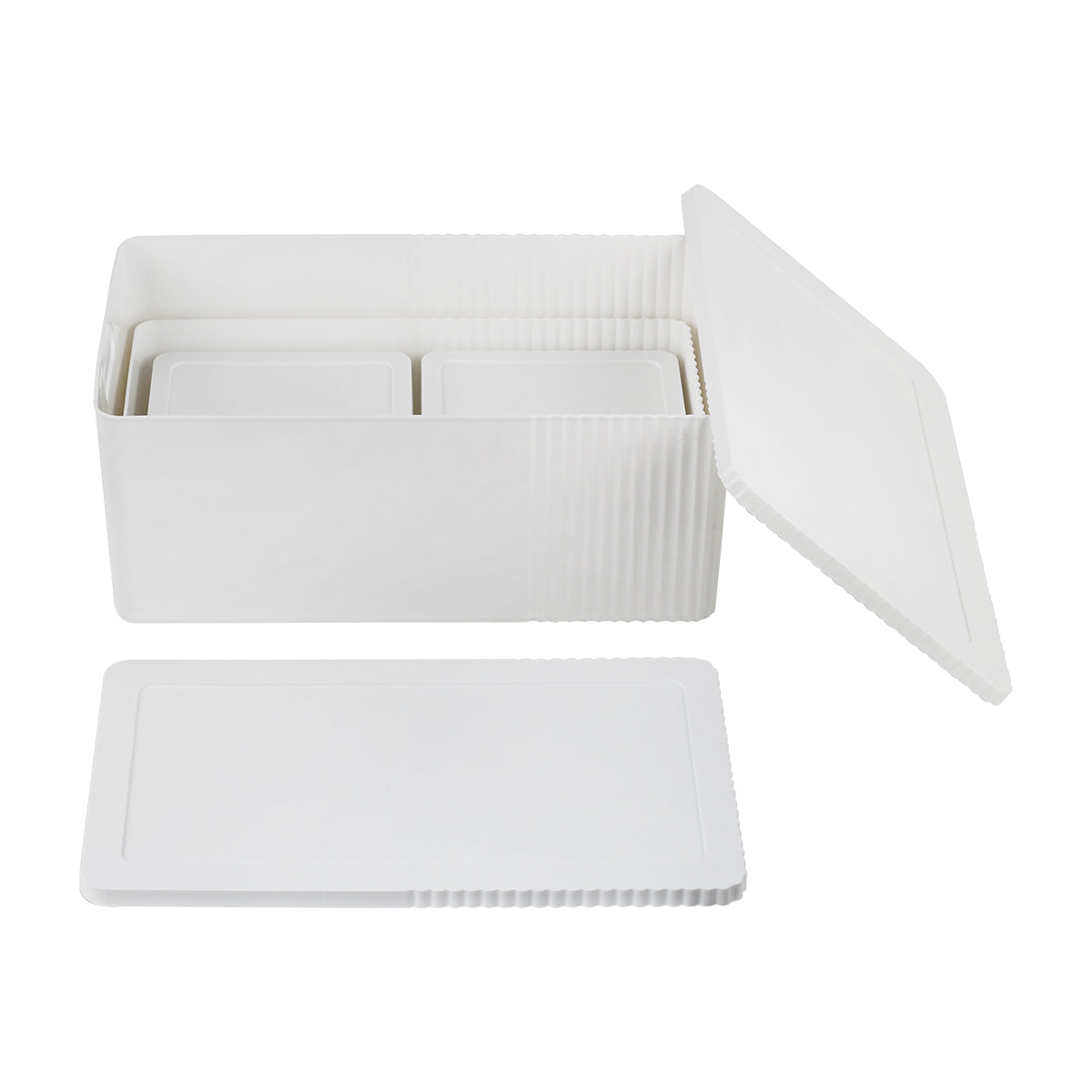 4Pc Decorative Storage Box Set | 30L + 16L + 2x 5L | White