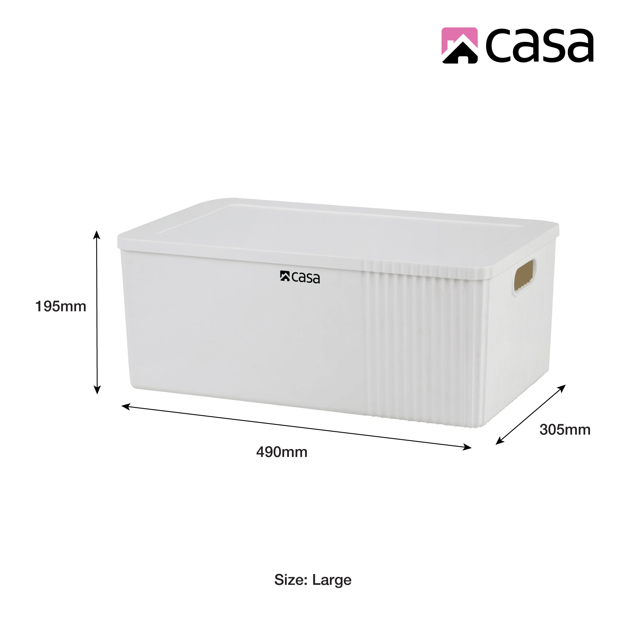 4Pc Decorative Storage Box Set | 30L + 16L + 2x 5L | White