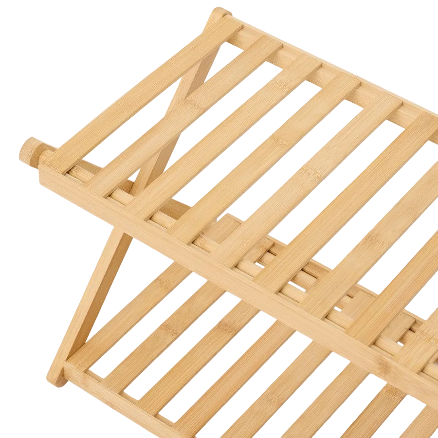 Shoe Storage Rack | 2-Tier | Bamboo | Foldable