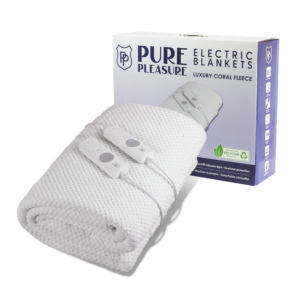 Coral Fleece Fitted Electric Blanket | 8 Heat & Timer