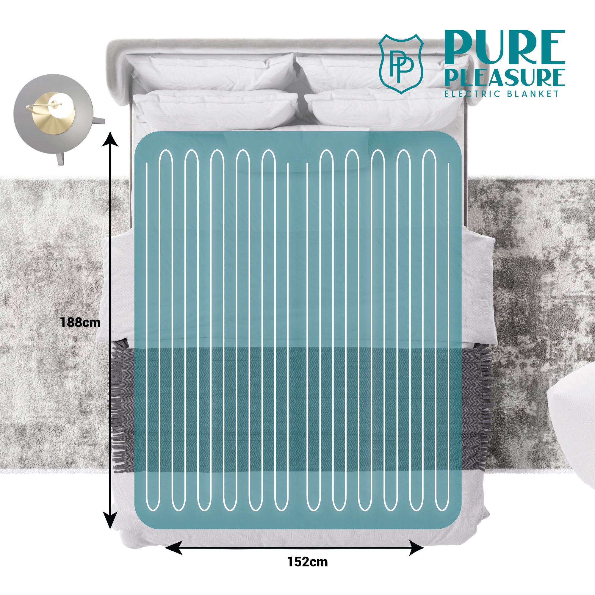 Coral Fleece Fitted Electric Blanket | 8 Heat & Timer