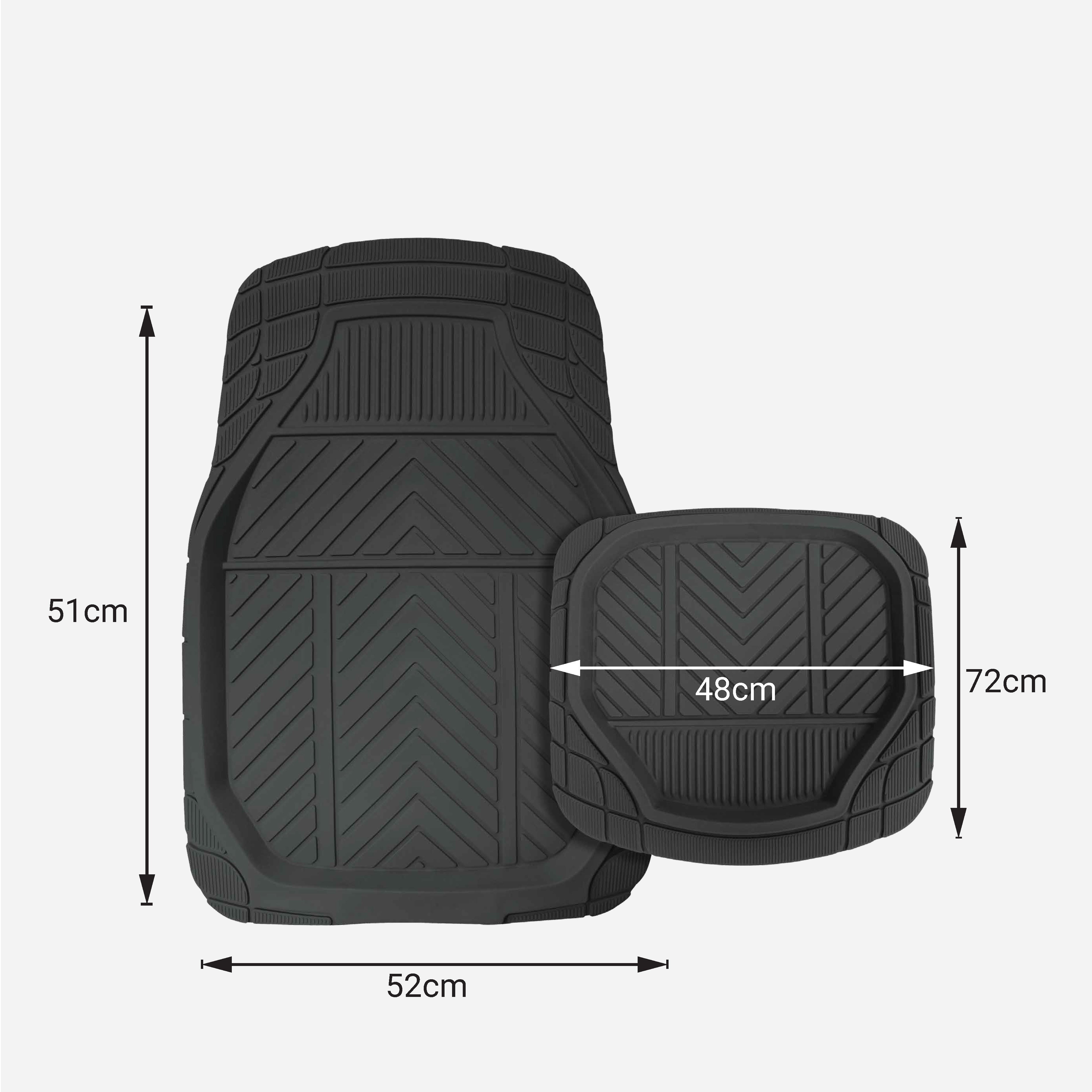 Car Mat 4Pc Set - Deep Trough